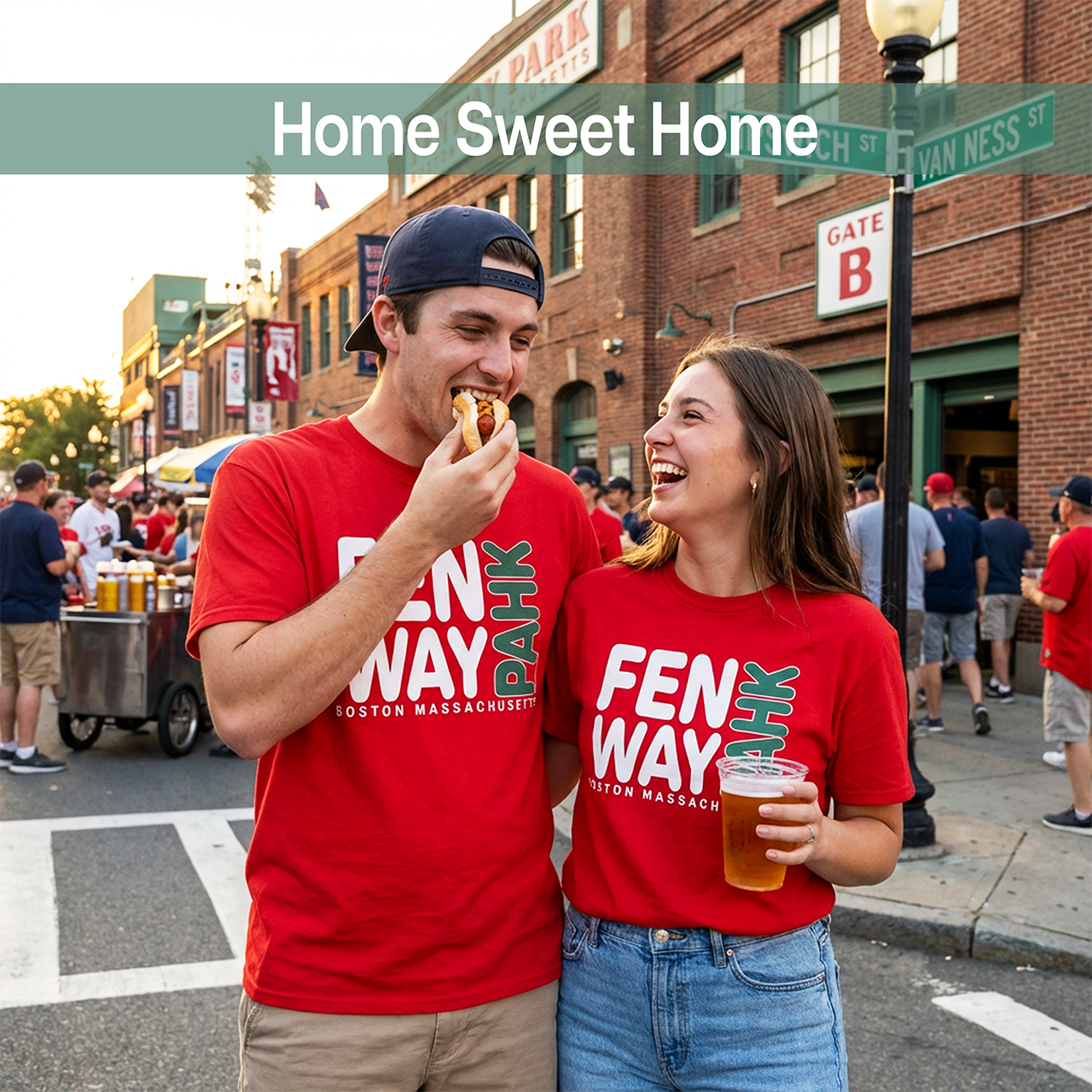 Fenway Park Boston T-Shirt, Red Sox Fan Retro Design, Unisex Cotton Tee