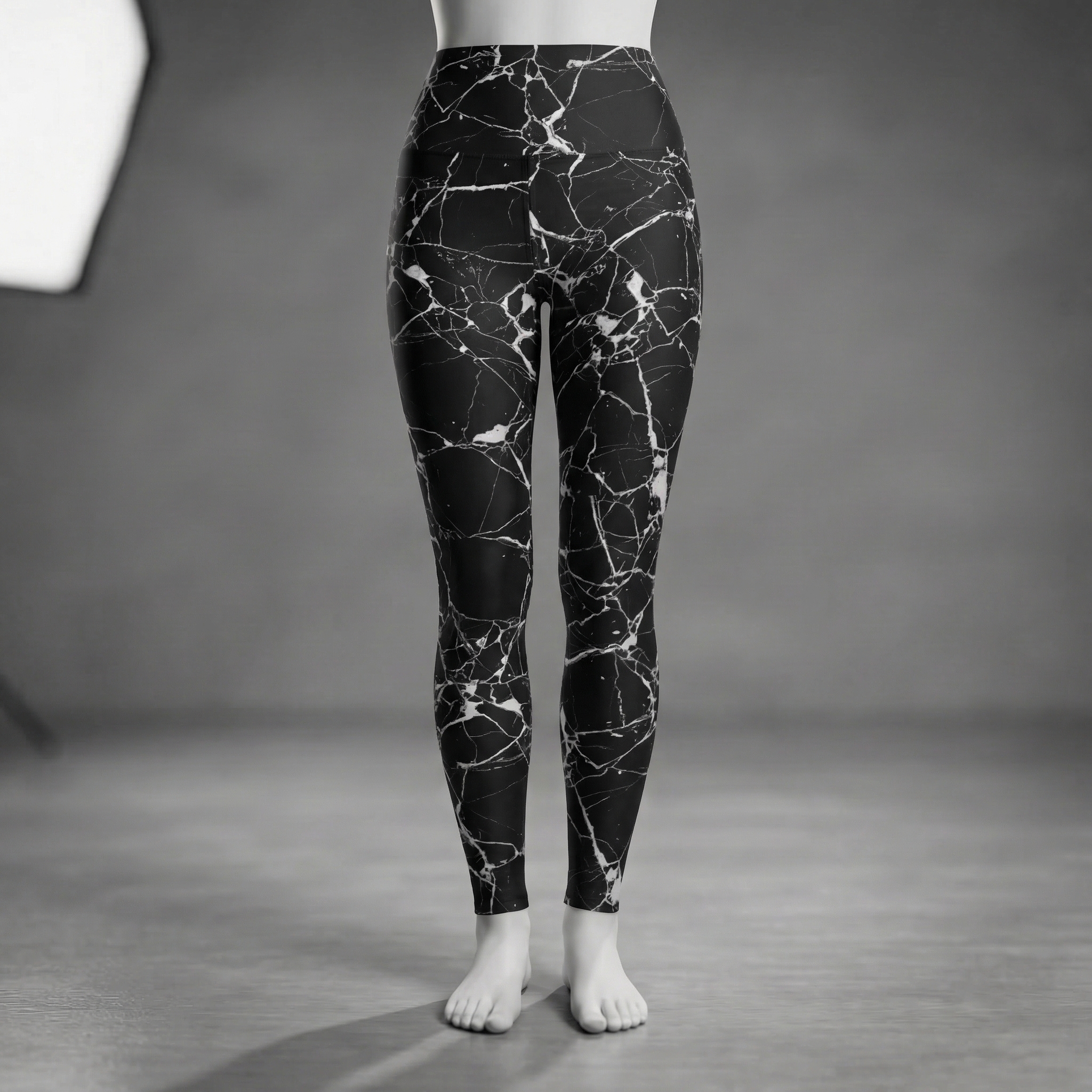 Obsidian High Waisted Leggings : White