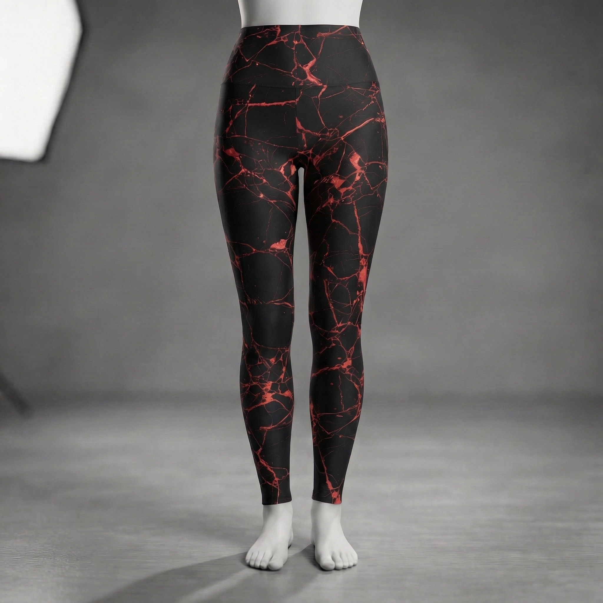 Obsidian High Waisted Leggings : Red product thumbnail image Obsidian High Waisted Leggings : Red product thumbnail image