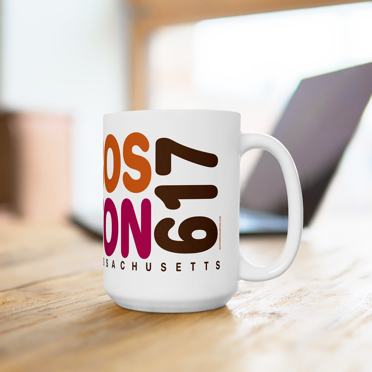 Boston 617 Area Code Ceramic Mug, Massachusetts Retro Bold Text, 15oz product thumbnail image Boston 617 Area Code Ceramic Mug, Massachusetts Retro Bold Text, 15oz product thumbnail image