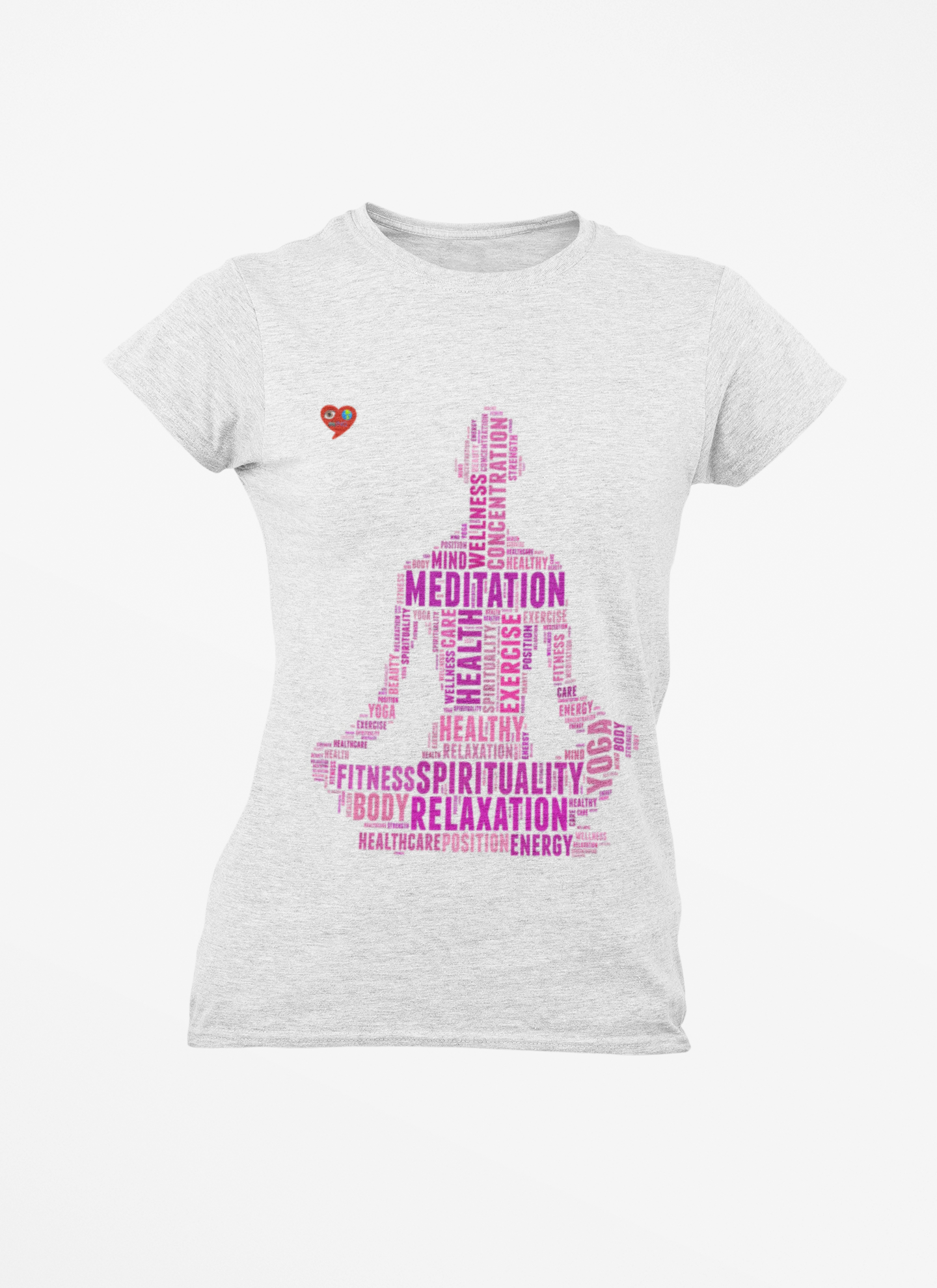 Meditation Word-Art Yoga T‑Shirt — Relaxation &amp; Spirituality Tee product thumbnail image