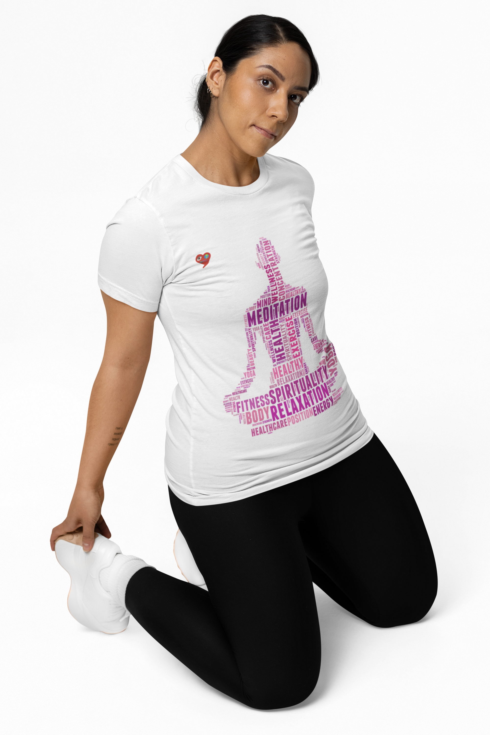 Meditation Word-Art Yoga T‑Shirt — Relaxation & Spirituality Tee product thumbnail image Meditation Word-Art Yoga T‑Shirt — Relaxation & Spirituality Tee product thumbnail image