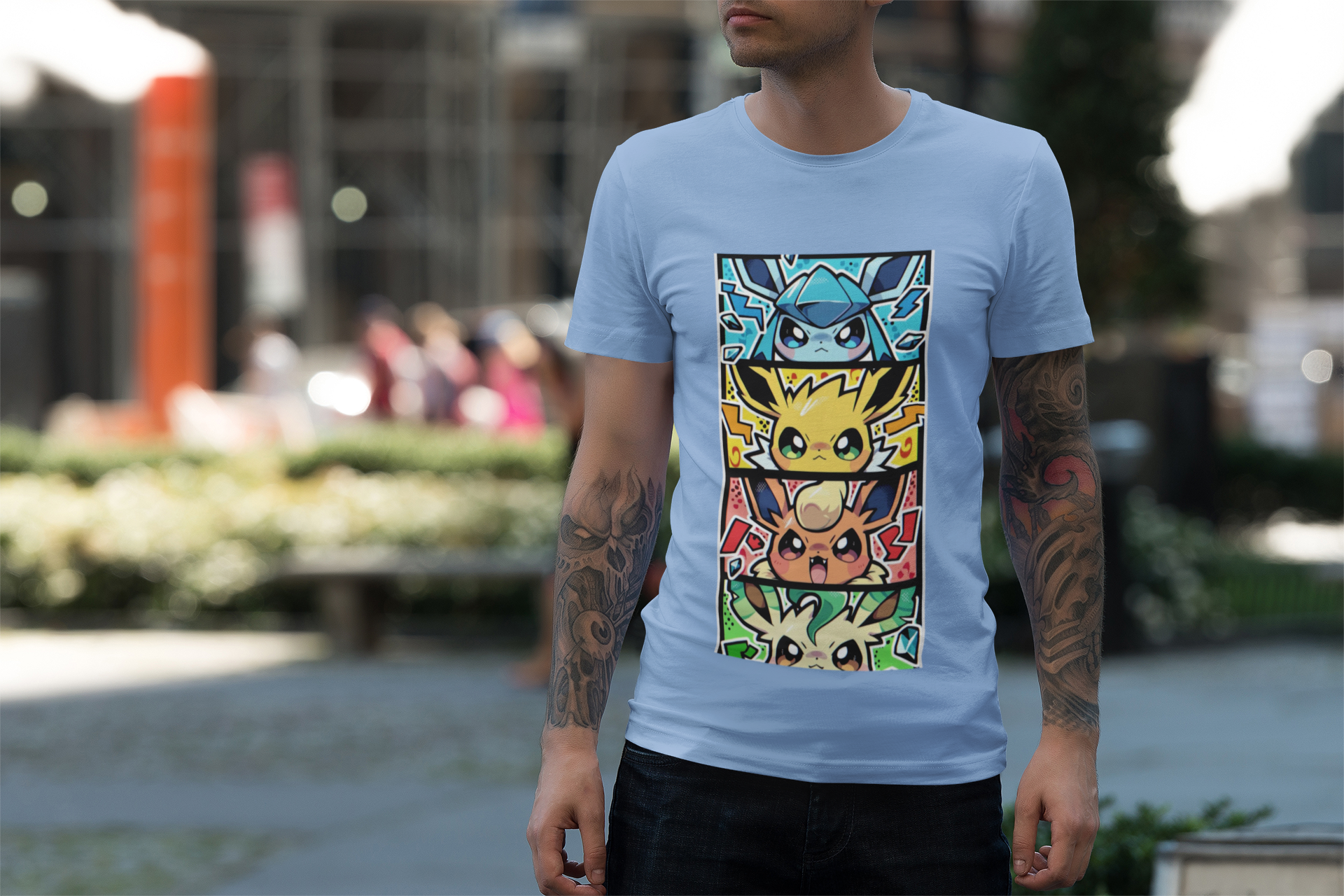 Evolutions Ice Electric Fire Grass Tee product thumbnail image Evolutions Ice Electric Fire Grass Tee product thumbnail image