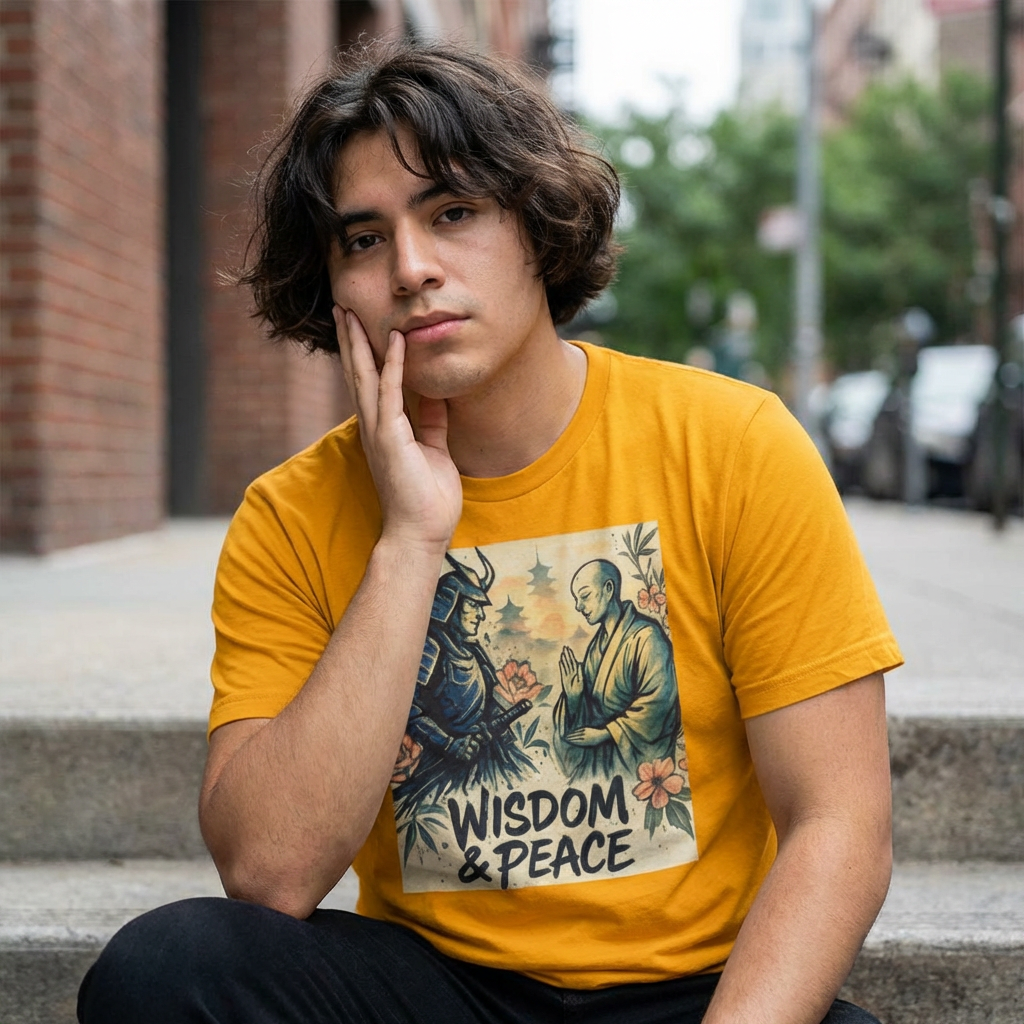 Wisdom &amp; Peace Samurai and Monk T-Shirt product thumbnail image
