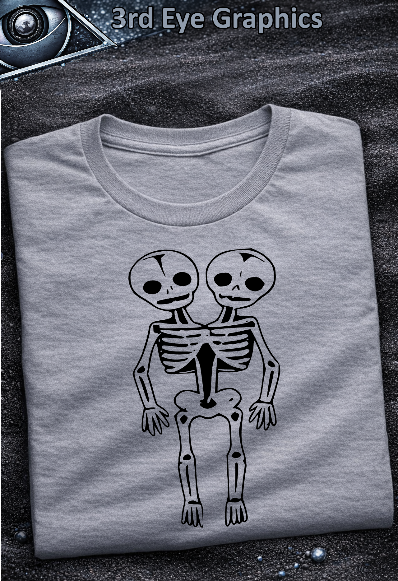 Vintage Gothic Horror Oddities Twin Skeleton Graphic T-Shirt // Black product thumbnail image Vintage Gothic Horror Oddities Twin Skeleton Graphic T-Shirt // Black product thumbnail image