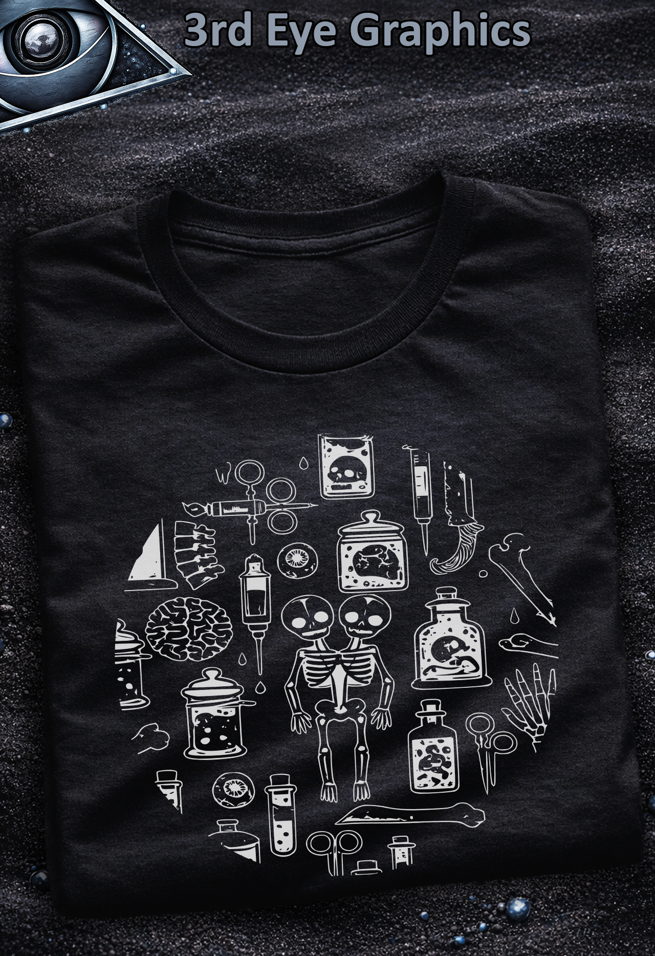 Vintage Gothic Horror Oddities Collection Graphic T-Shirt // White product thumbnail image Vintage Gothic Horror Oddities Collection Graphic T-Shirt // White product thumbnail image