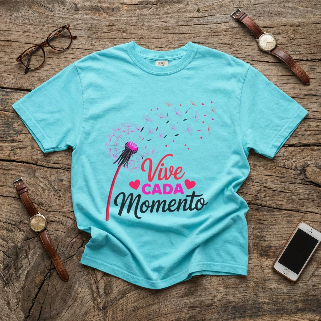 Vive Cada Momento Inspirational T-Shirt — Spanish Motivational Tee for Women, Teachers &amp; Parents