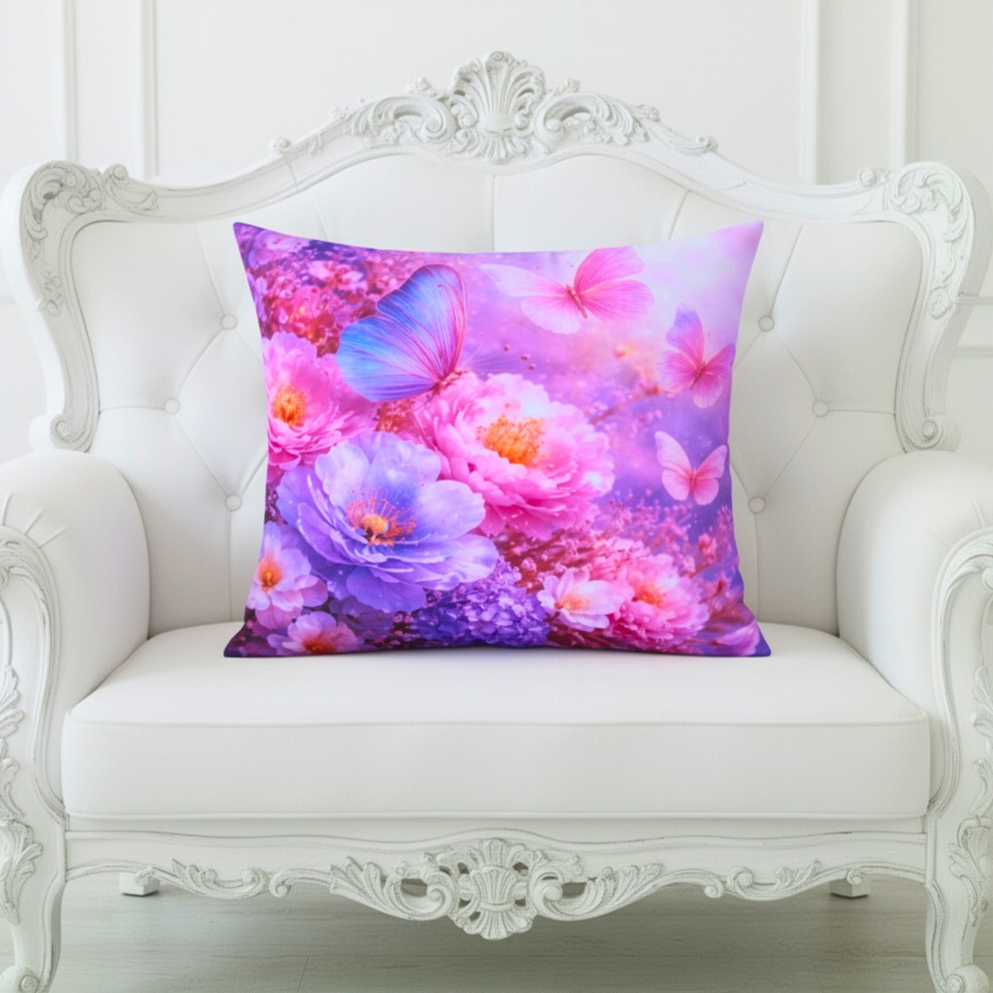 Butterfly Pillow | 26" Cushion | Pillow With Butterflies product thumbnail image Butterfly Pillow | 26" Cushion | Pillow With Butterflies product thumbnail image