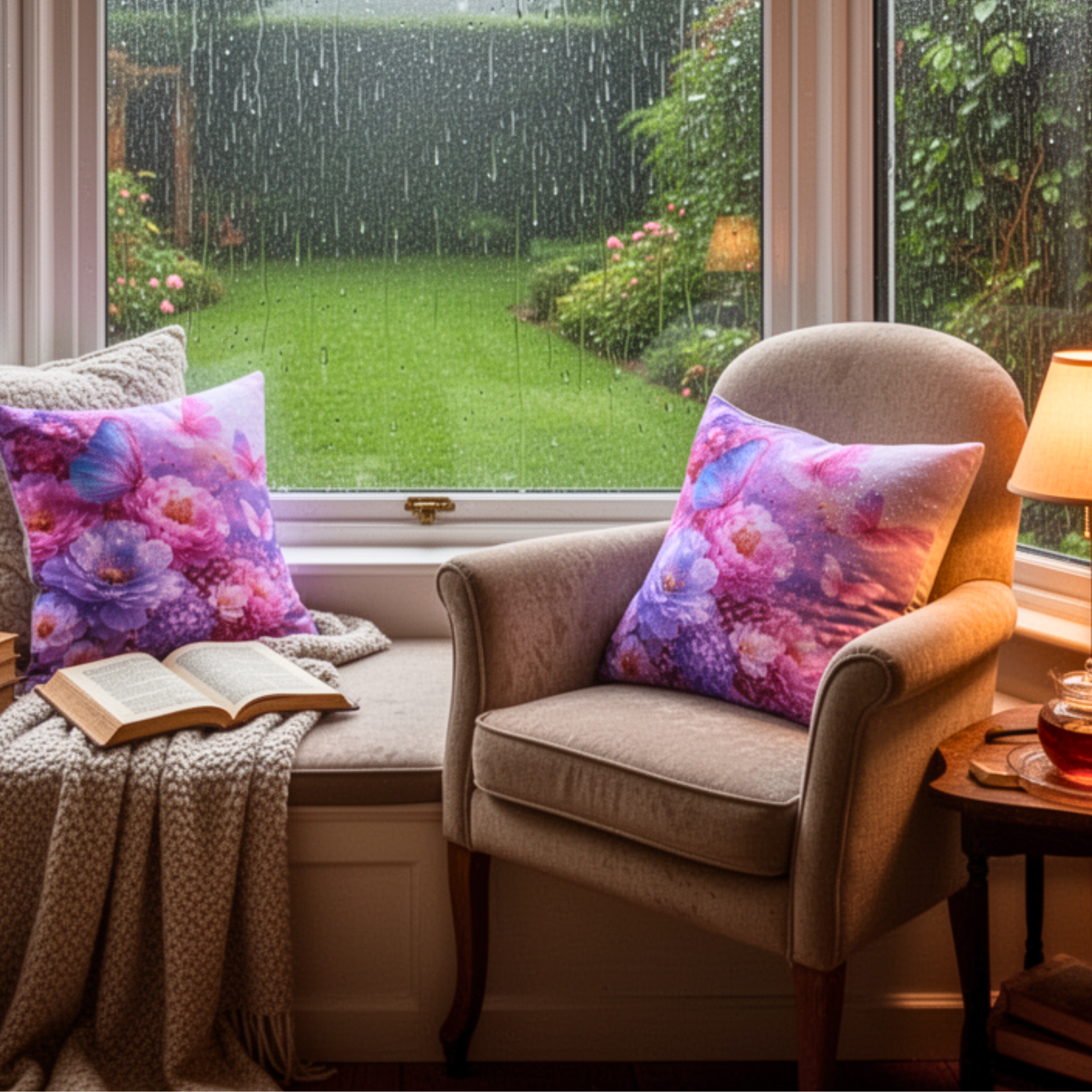 Butterfly Pillow | 26" Cushion | Pillow With Butterflies product thumbnail image Butterfly Pillow | 26" Cushion | Pillow With Butterflies product thumbnail image