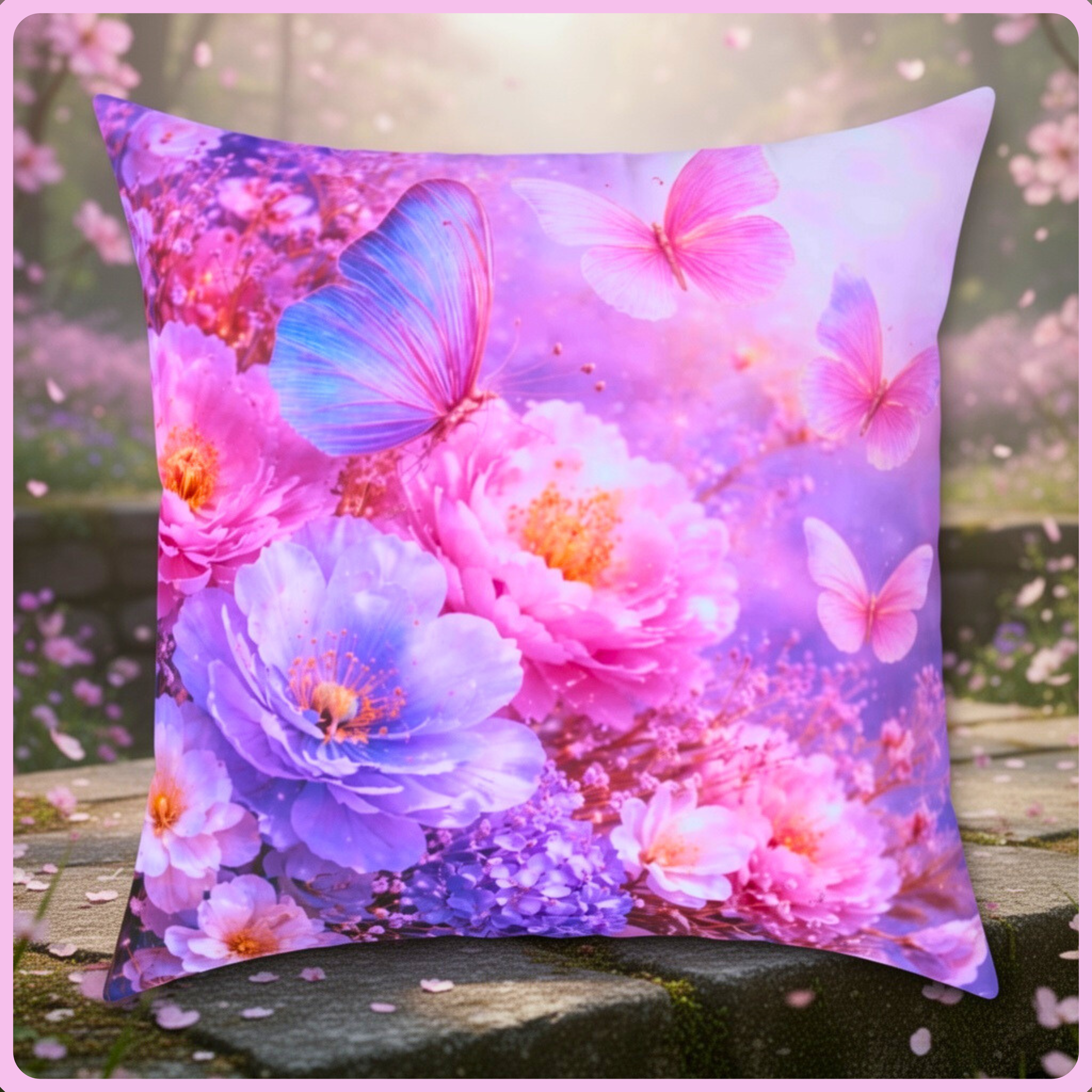 Butterfly Pillow |  26"  Cushion | Pillow With Butterflies product thumbnail image
