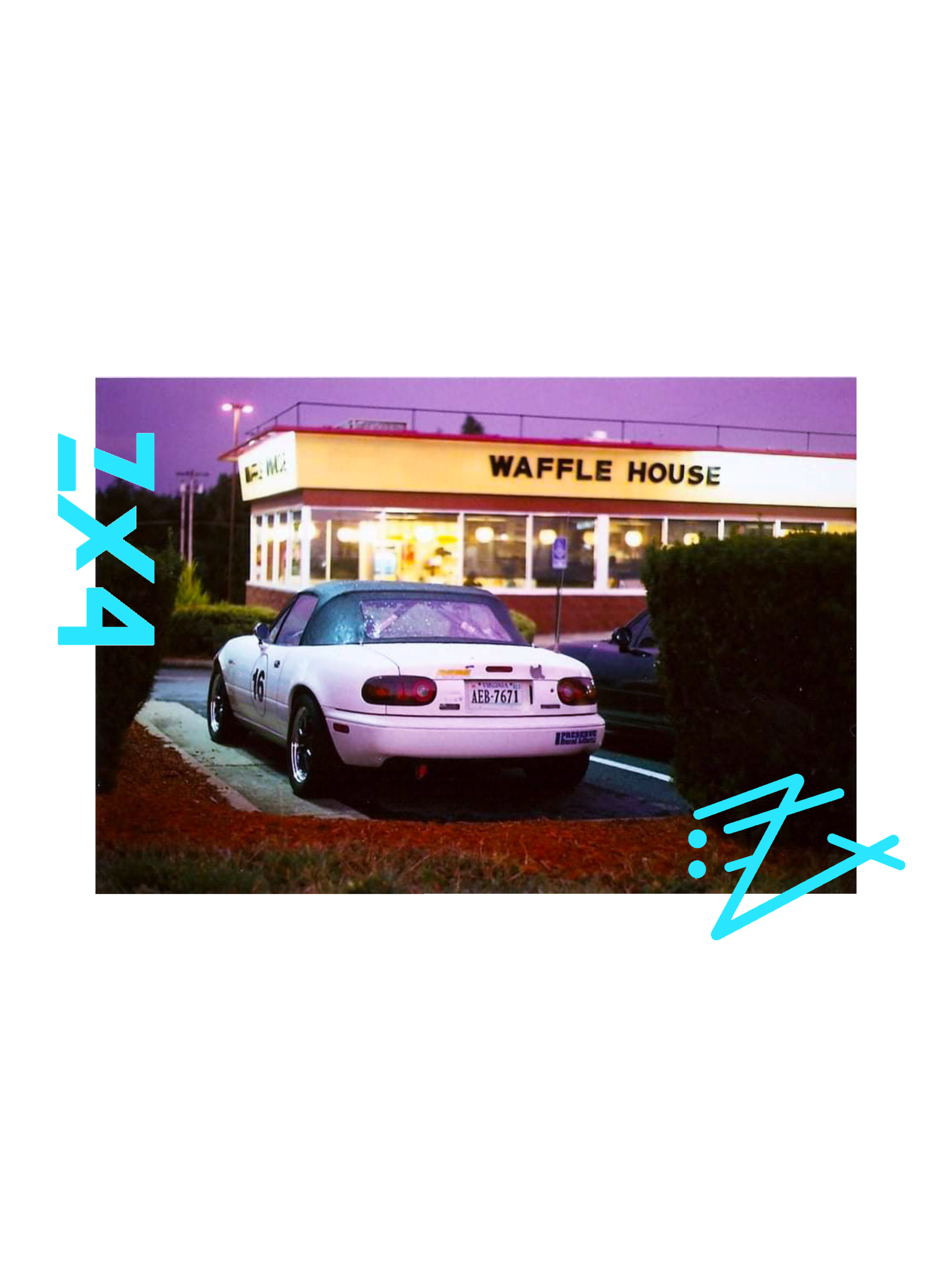 Night Drive Tee — Retro Car &amp; Neon Diner Graphic Shirt product thumbnail image