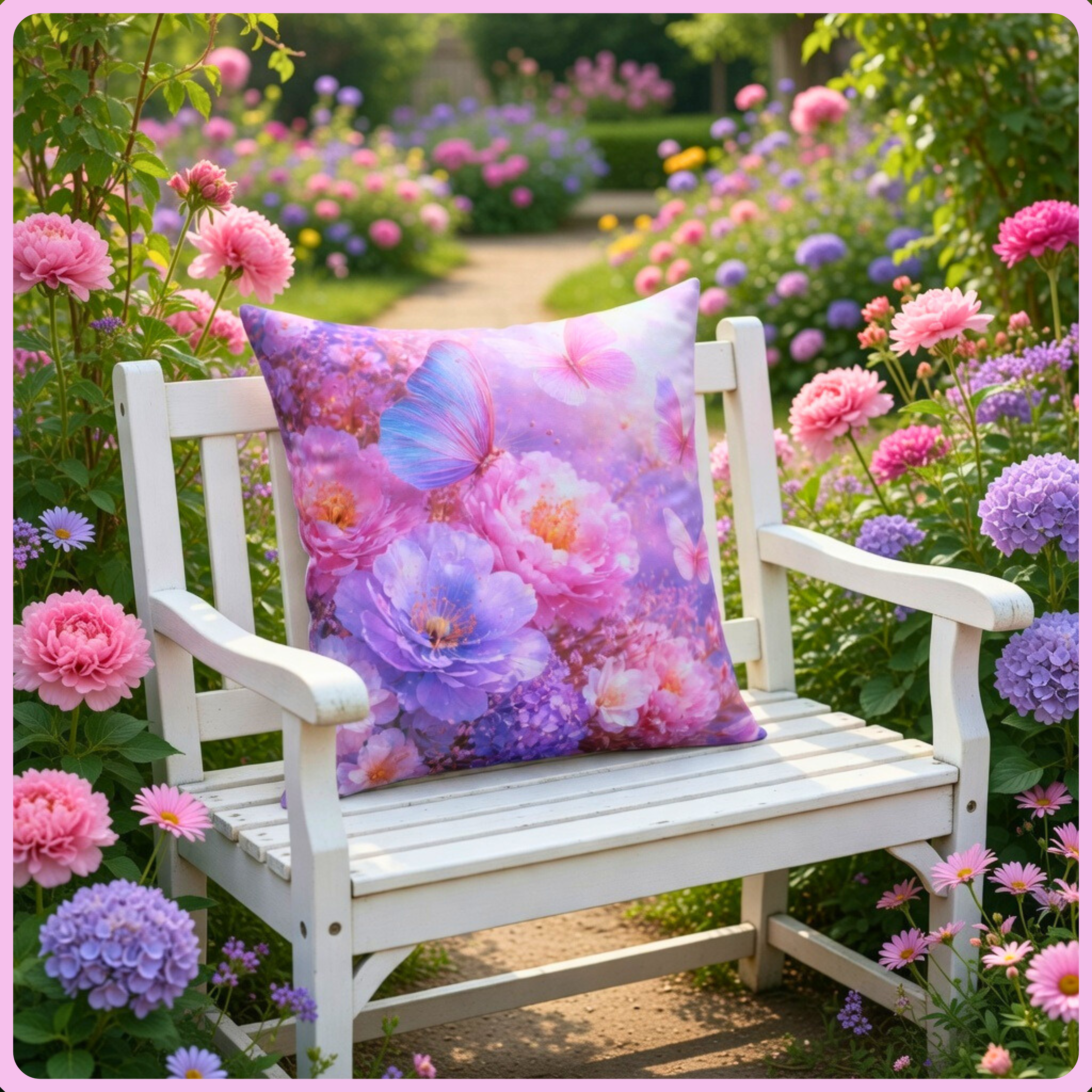 Butterfly Pillow | 26" Cushion | Pillow With Butterflies product thumbnail image Butterfly Pillow | 26" Cushion | Pillow With Butterflies product thumbnail image