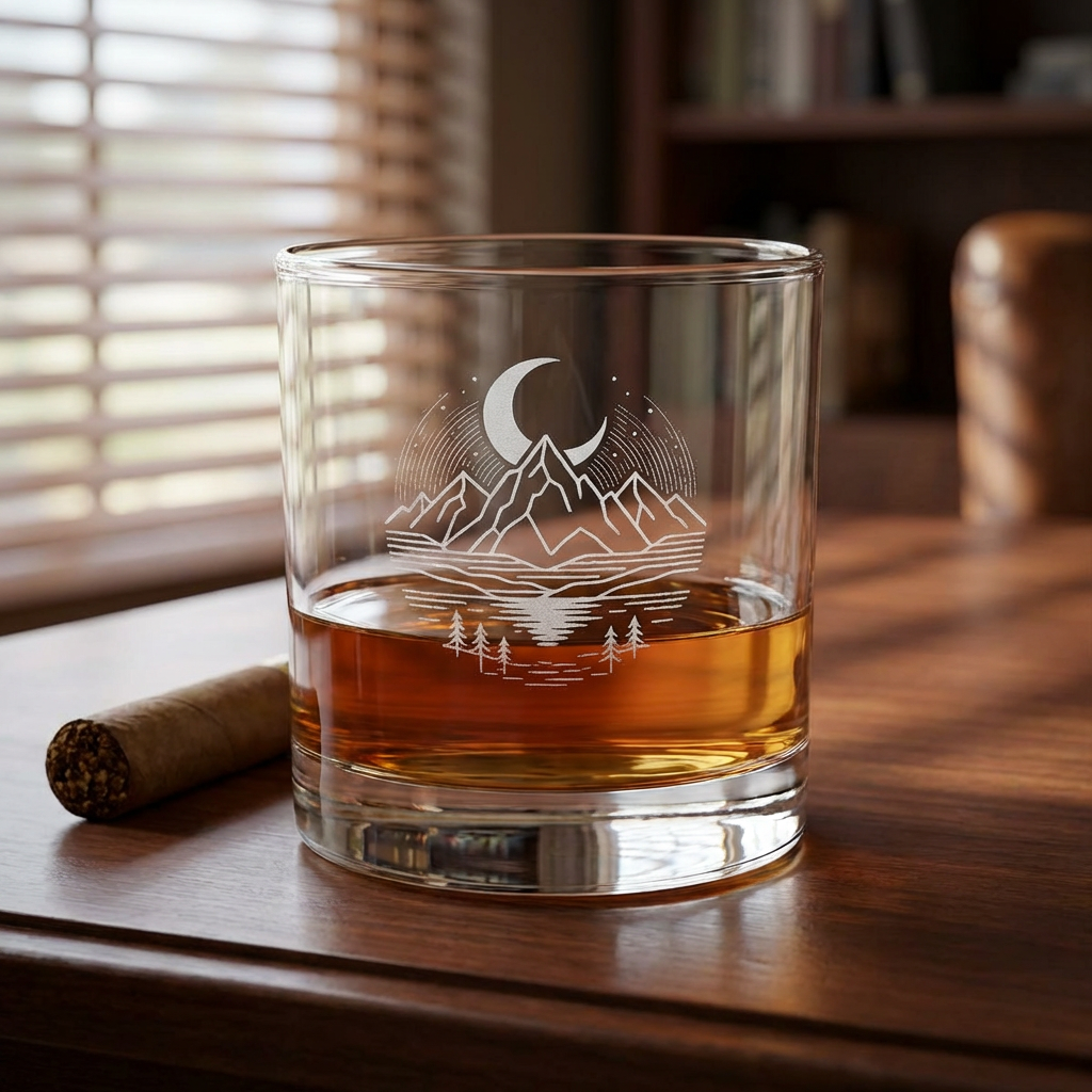 Engraved 10.5oz Whiskey Glass — Personalized Rocks Glass for Gifts &amp; Special Occasions