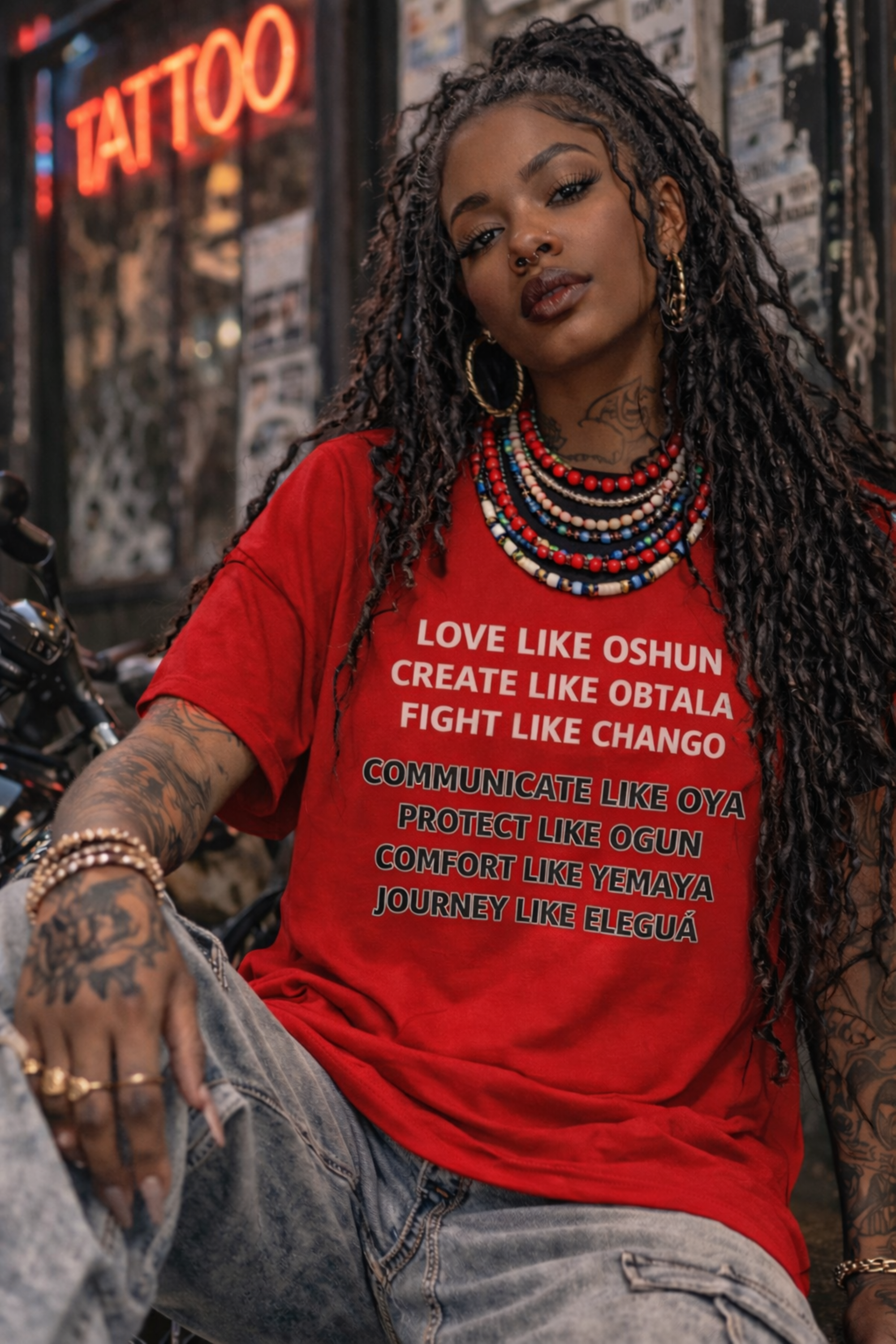 Orisha Unisex TShirt, Yoruba Deity Shirt, African Religious Tee, Spiritual Graphic Top, African Tradition Shirt product thumbnail image