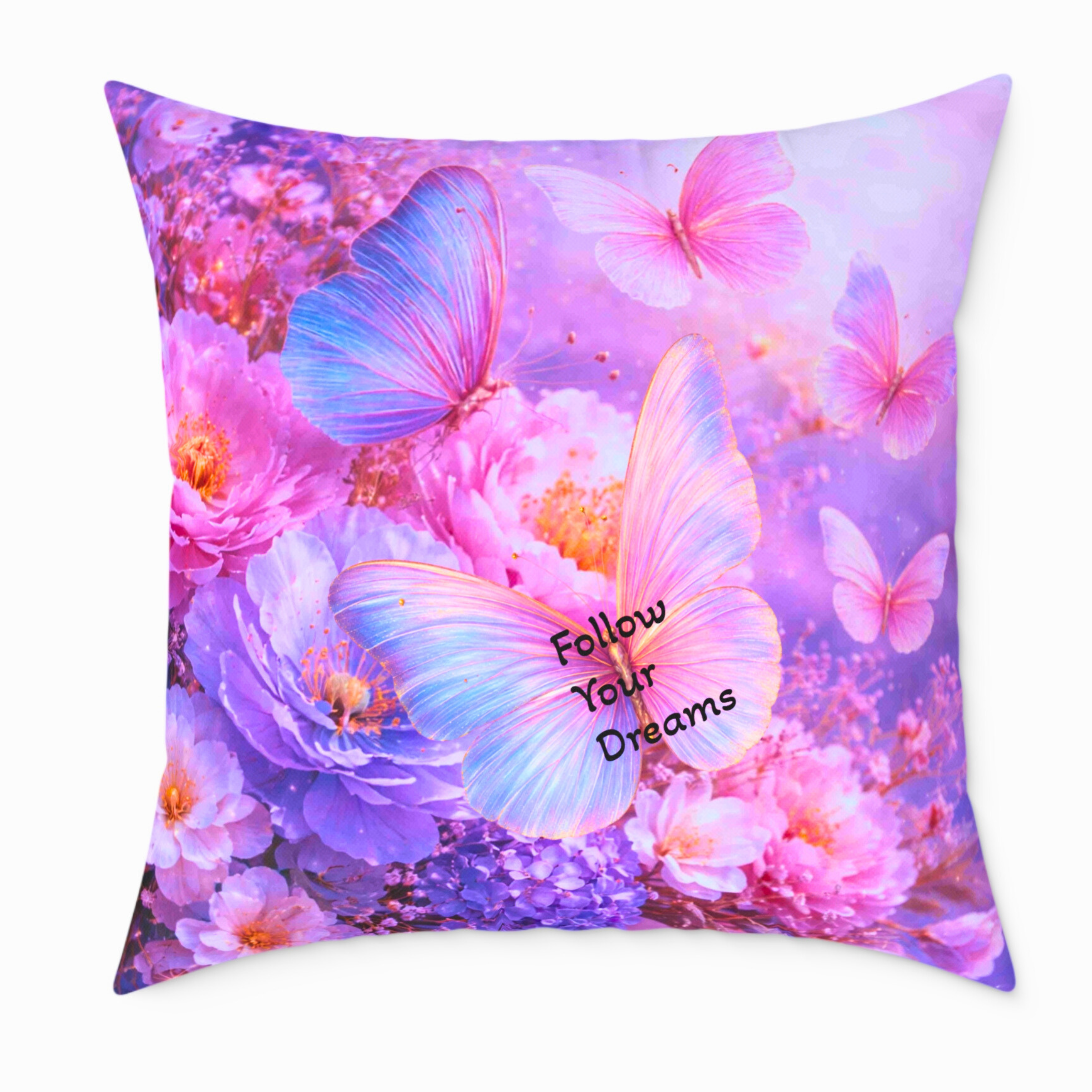Butterfly Pillow | 26" Cushion | Pillow With Butterflies product thumbnail image Butterfly Pillow | 26" Cushion | Pillow With Butterflies product thumbnail image