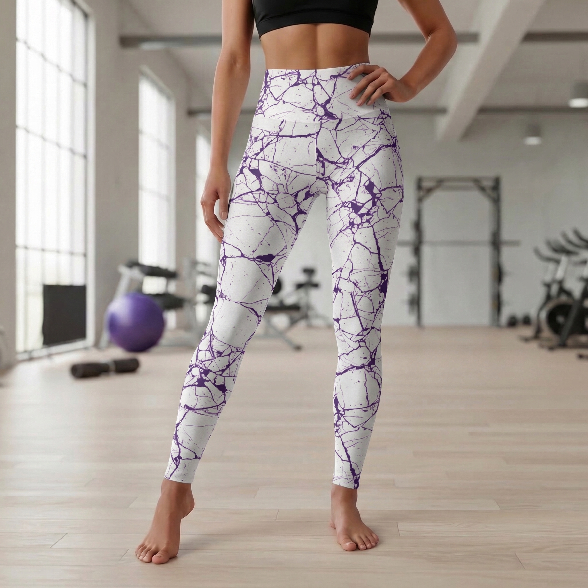 Mercury High Waisted Leggings : Purple product thumbnail image