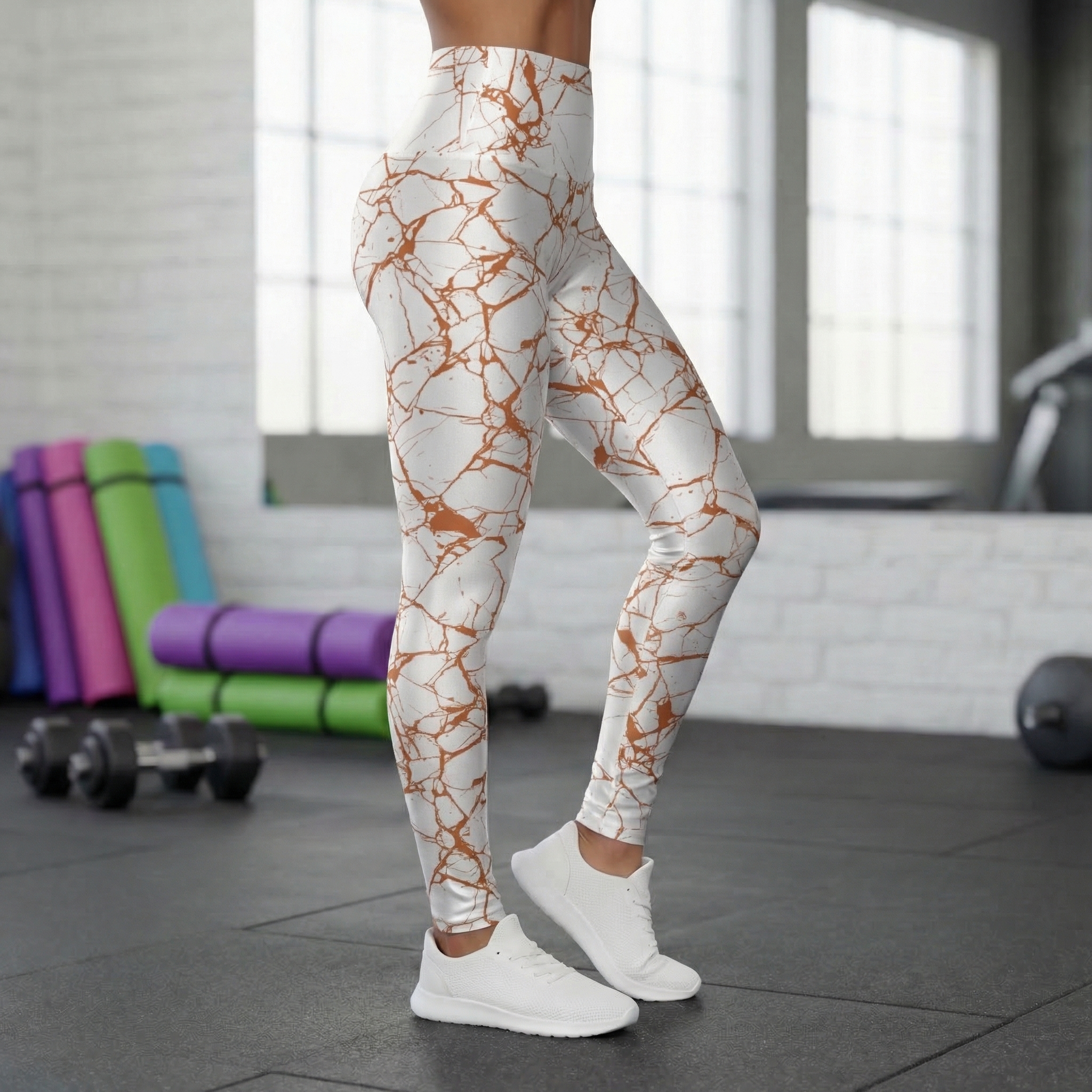 Mercury High Waisted Leggings : Orange product thumbnail image Mercury High Waisted Leggings : Orange product thumbnail image