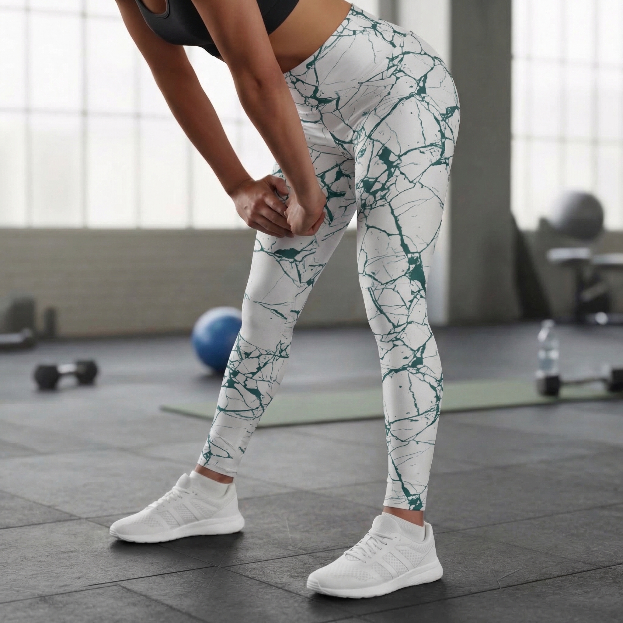 Mercury High Waisted Leggings : Teal product thumbnail image
