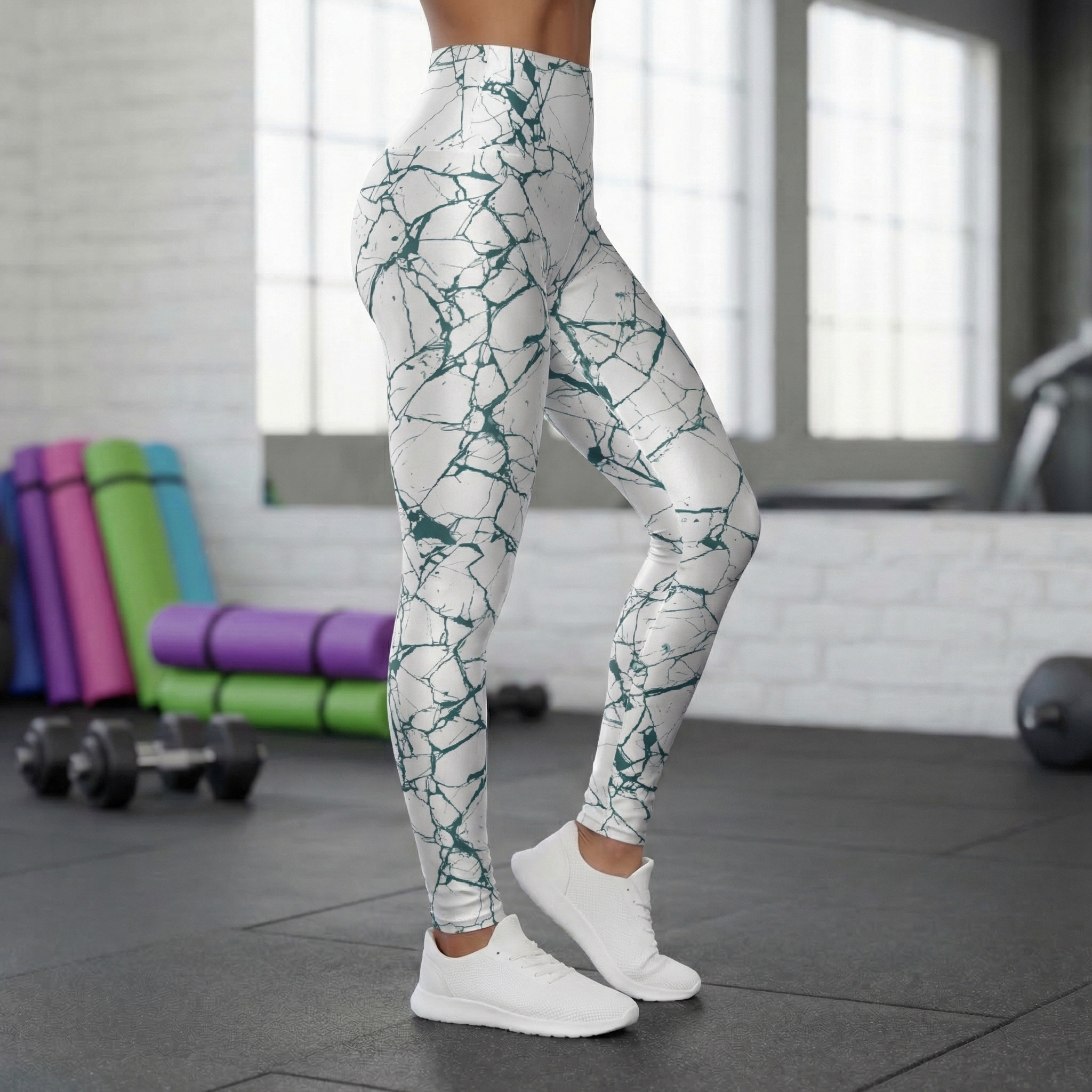 Mercury High Waisted Leggings : Teal product thumbnail image Mercury High Waisted Leggings : Teal product thumbnail image