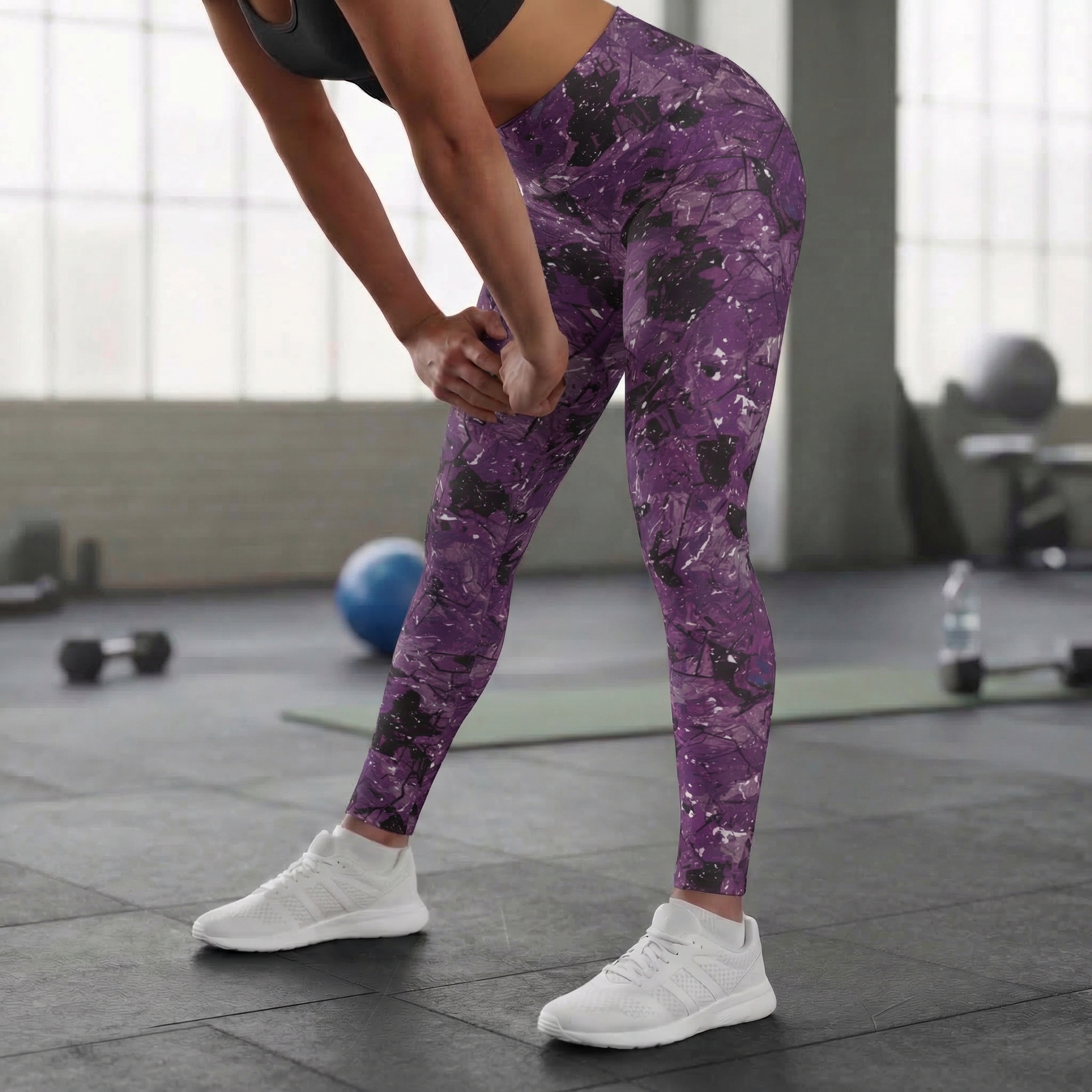Purple Marine High Waisted Leggings  product thumbnail image