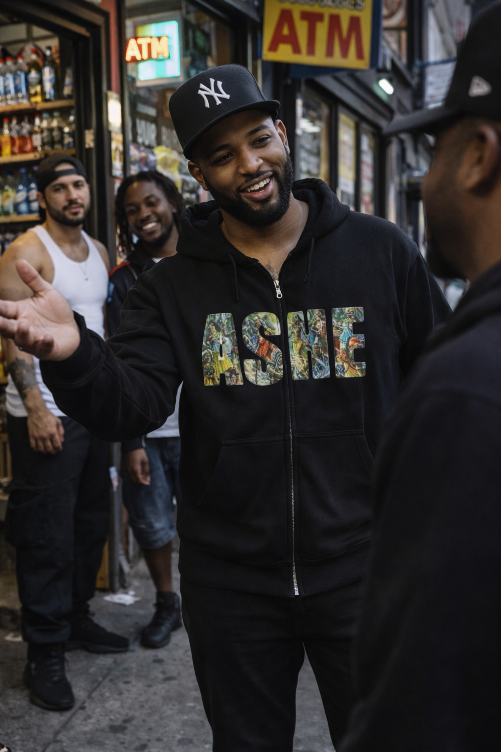 Ashe Graphic Zip Hoodie, Cozy Unisex Hooded Sweatshirt product thumbnail image