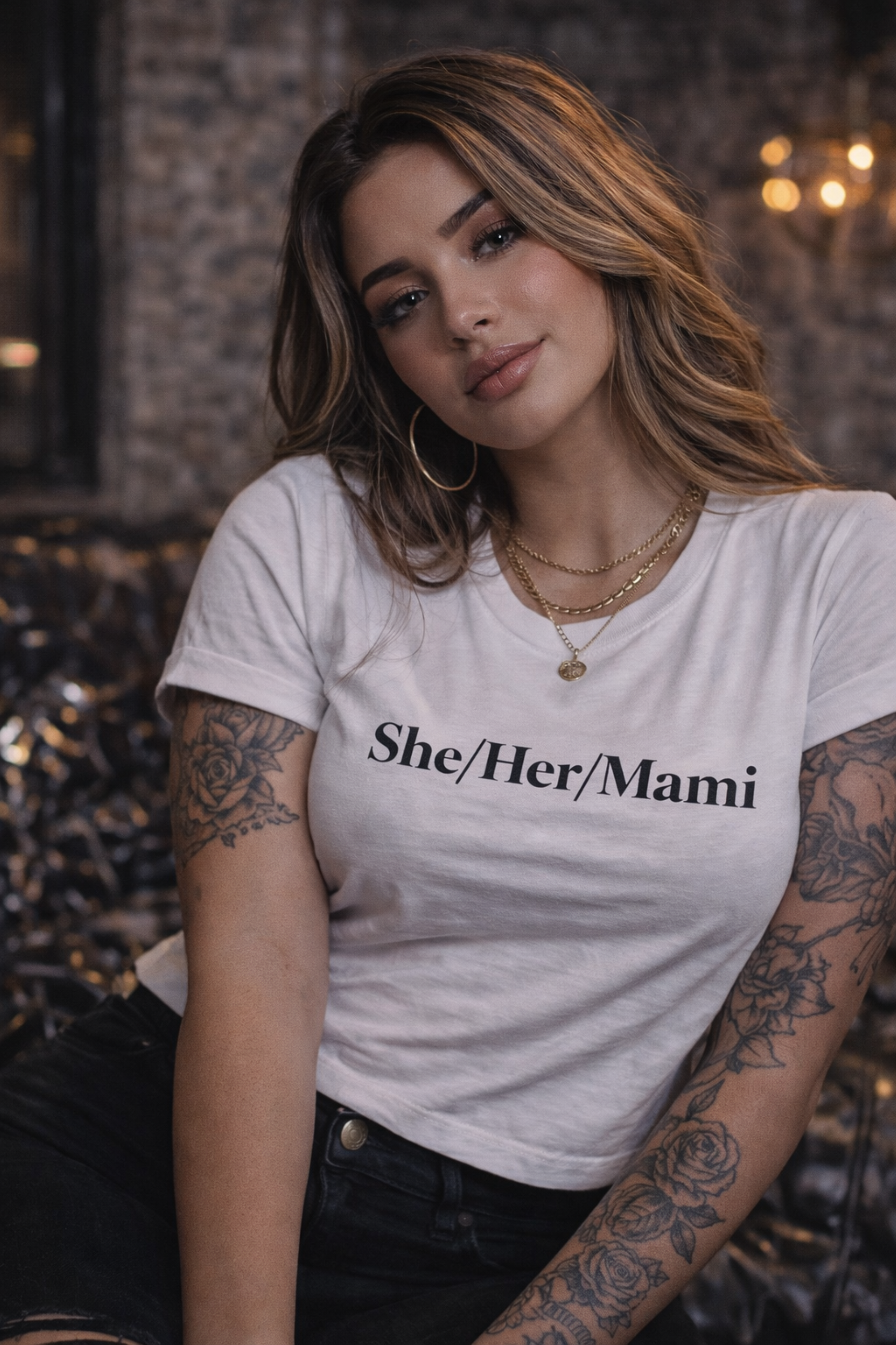 She/Her/Mami Unisex Heavy Cotton Tee product thumbnail image She/Her/Mami Unisex Heavy Cotton Tee product thumbnail image