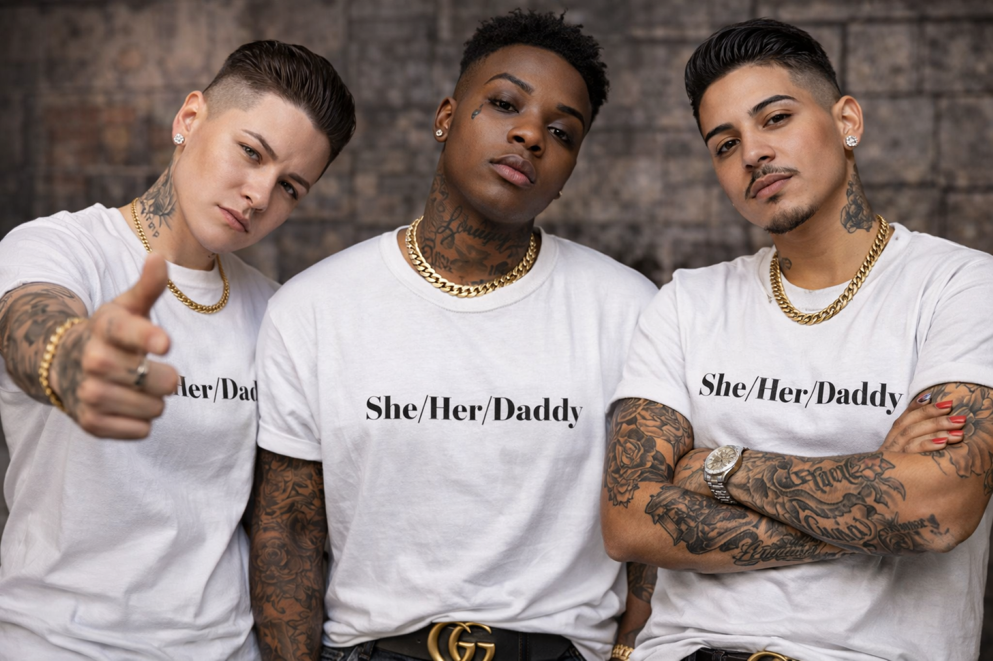 She/Her/Daddy Unisex Softstyle T-Shirt product thumbnail image She/Her/Daddy Unisex Softstyle T-Shirt product thumbnail image