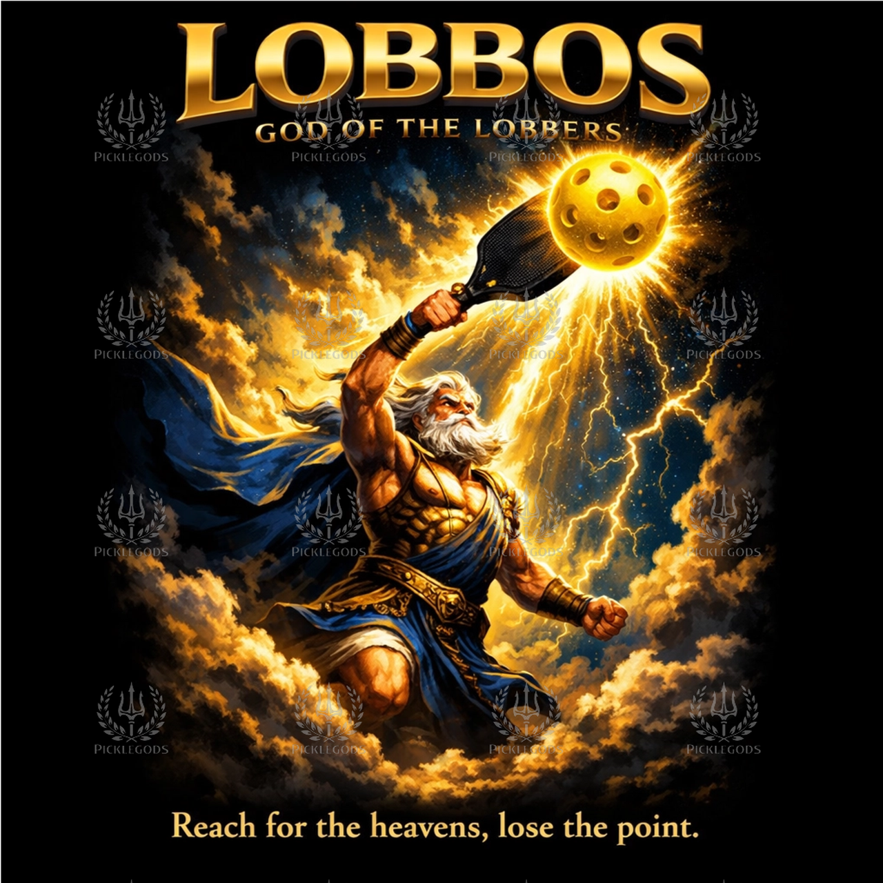 Lobbos, God of the Lobbers: 'Reach for the heavens, lose the point.' product thumbnail image Lobbos, God of the Lobbers: 'Reach for the heavens, lose the point.' product thumbnail image