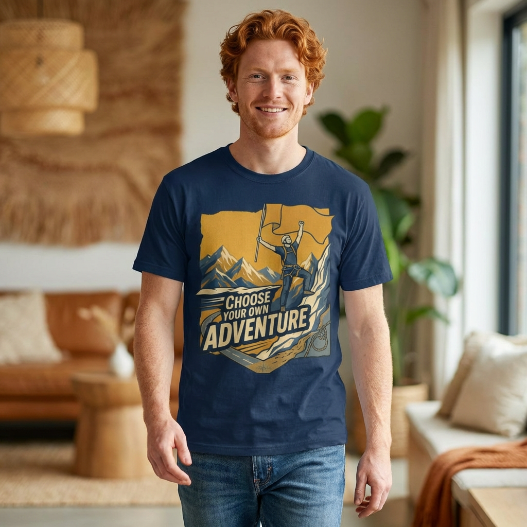 Adventure T-Shirt — "Choose Your Own Adventure" Mountain Explorer Tee product thumbnail image