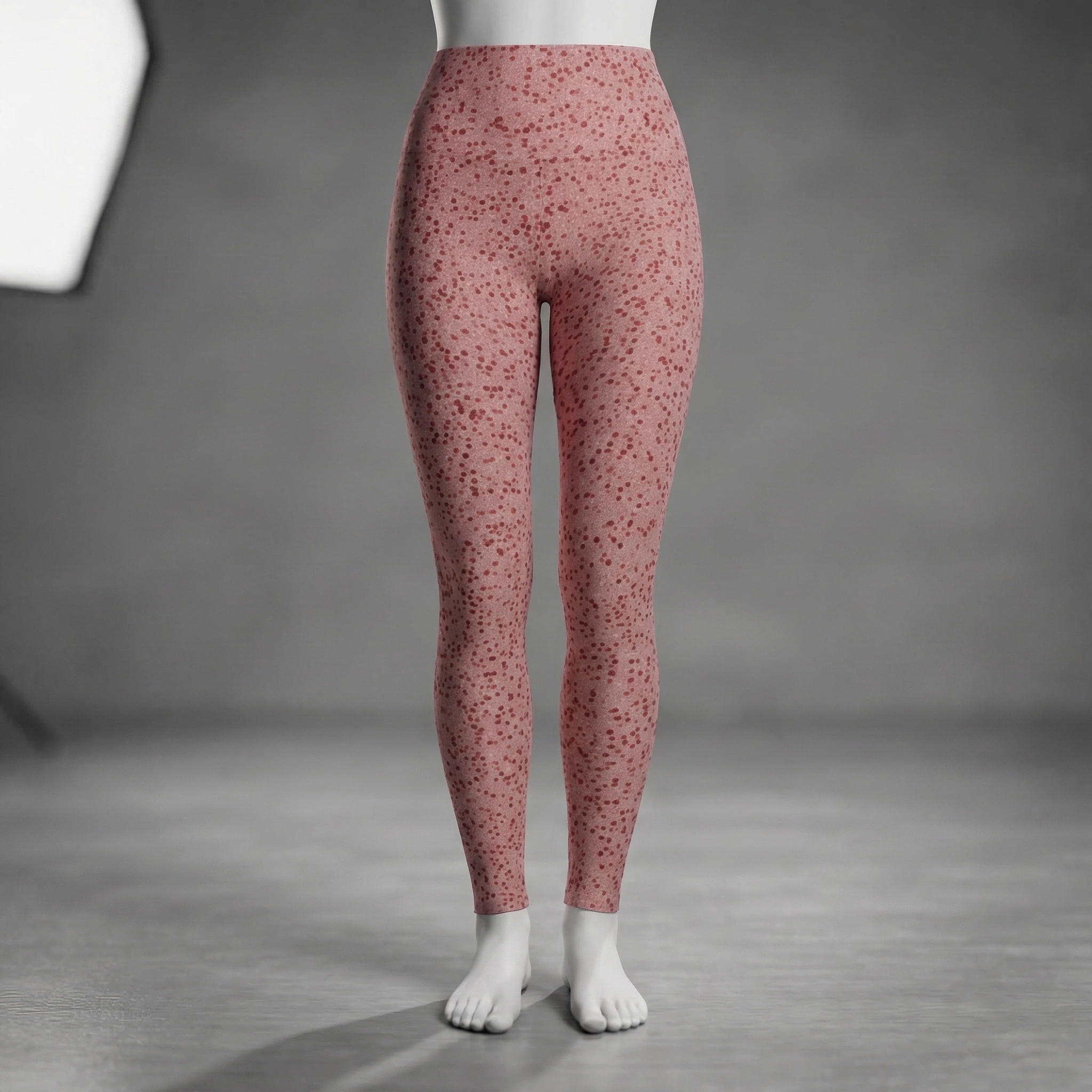 Red Pea Dot High Waisted Leggings  product thumbnail image