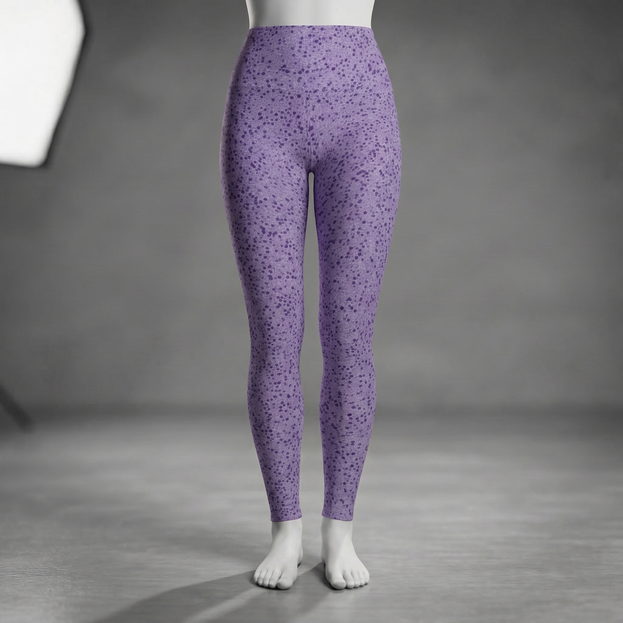 Purple Pea Dot High Waisted Leggings  product thumbnail image