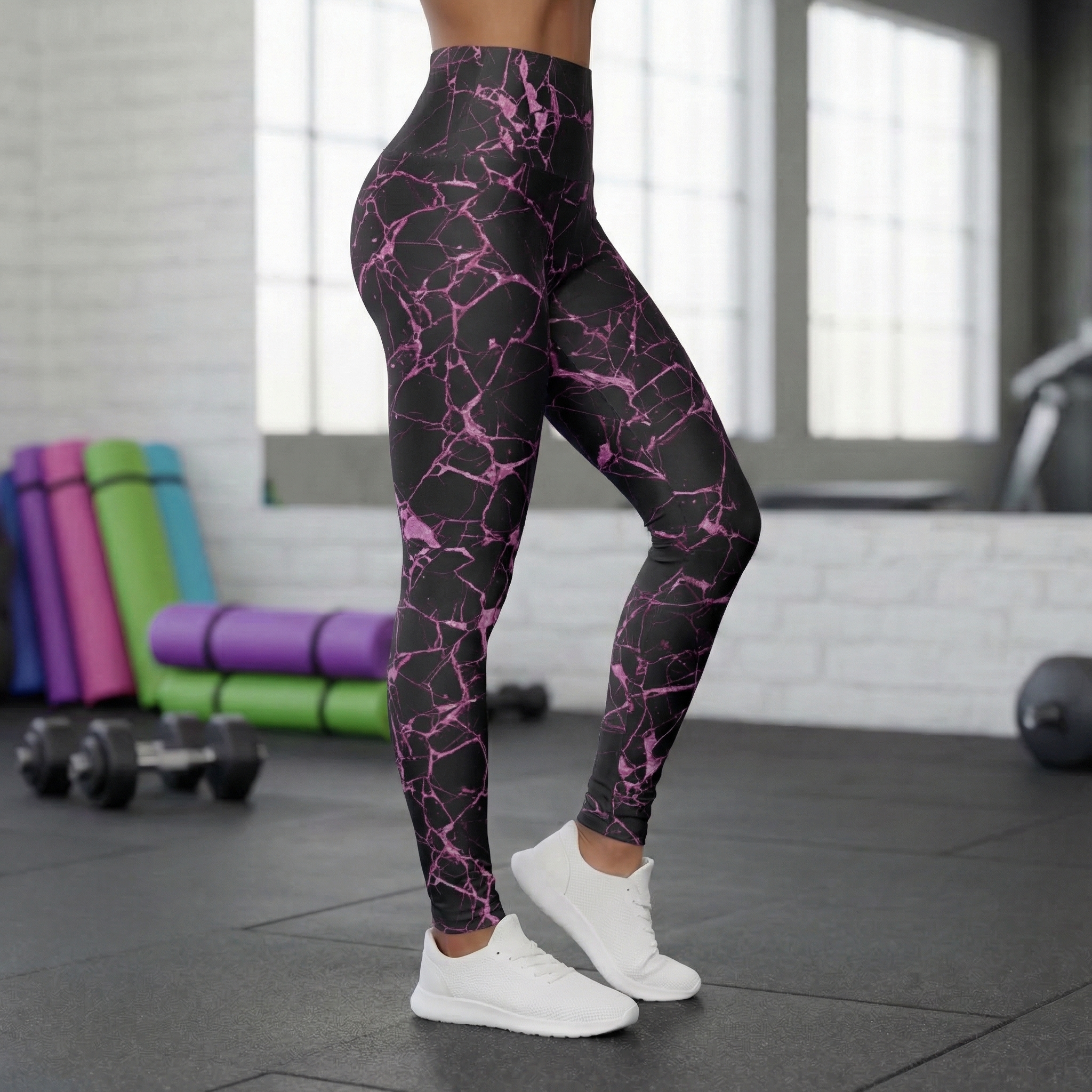 Obsidian High Waisted Leggings : Pink product thumbnail image