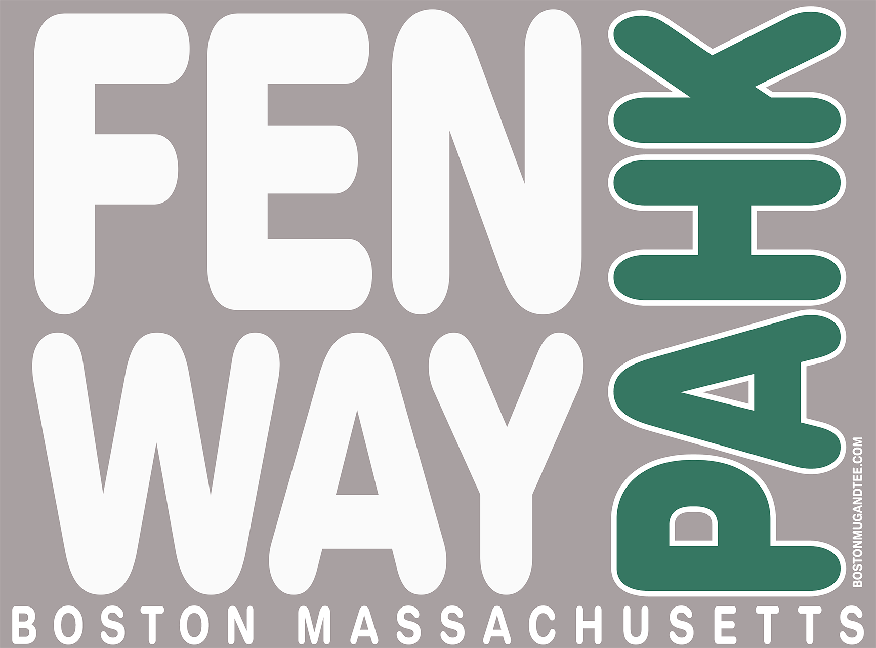 Fenway Pahk Tee, Boston Accent T-Shirt, Red Sox Fan Souvenir, New England Humor, Unisex, Heavy Cotton product thumbnail image