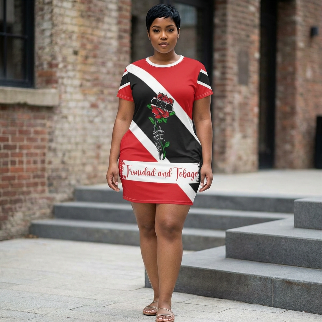 Trinidad and Tobago Women’s T-Shirt Dress product thumbnail image Trinidad and Tobago Women’s T-Shirt Dress product thumbnail image