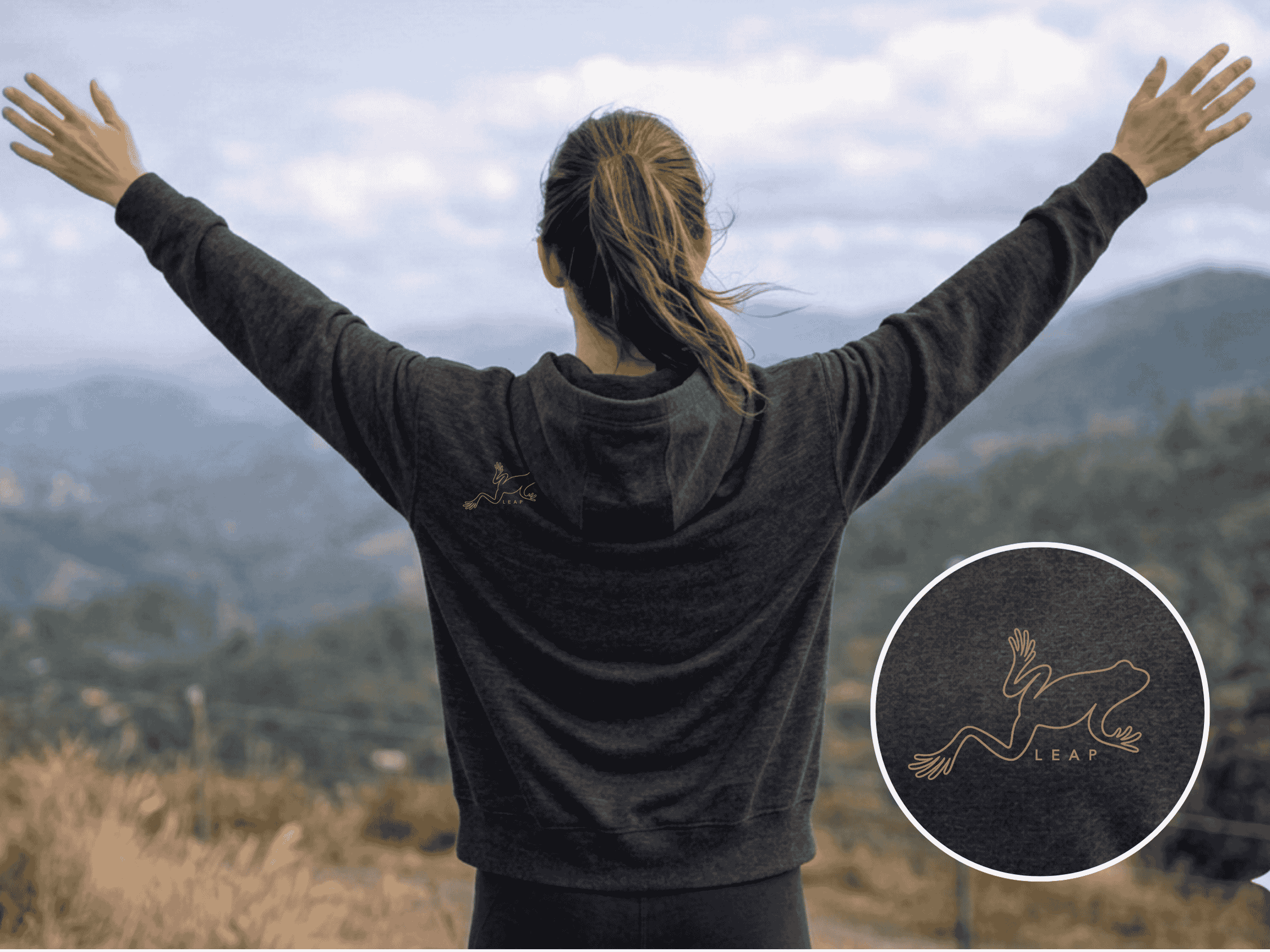 Minimalist Frog Hoodie, Quiet Luxury Heavyweight Fleece, Oversized Streetwear, Mindful Clothing, Meditation Gift product thumbnail image