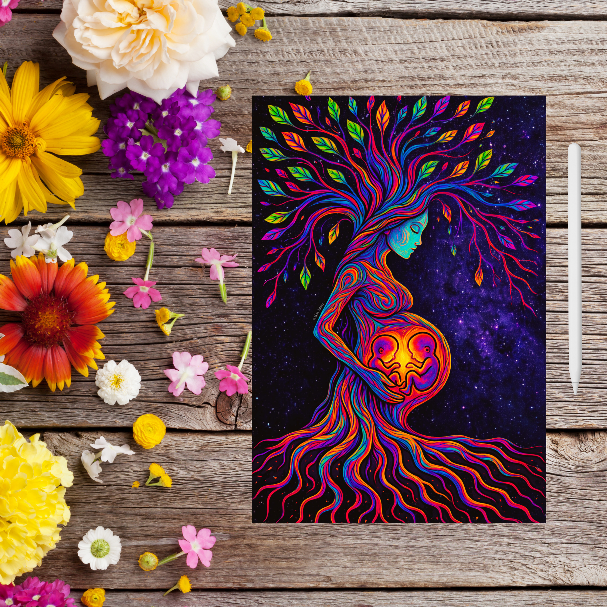 Mother Gaia. Art by Madam Lunacy - ART PRINT │Green Goddess Chronicles product thumbnail image