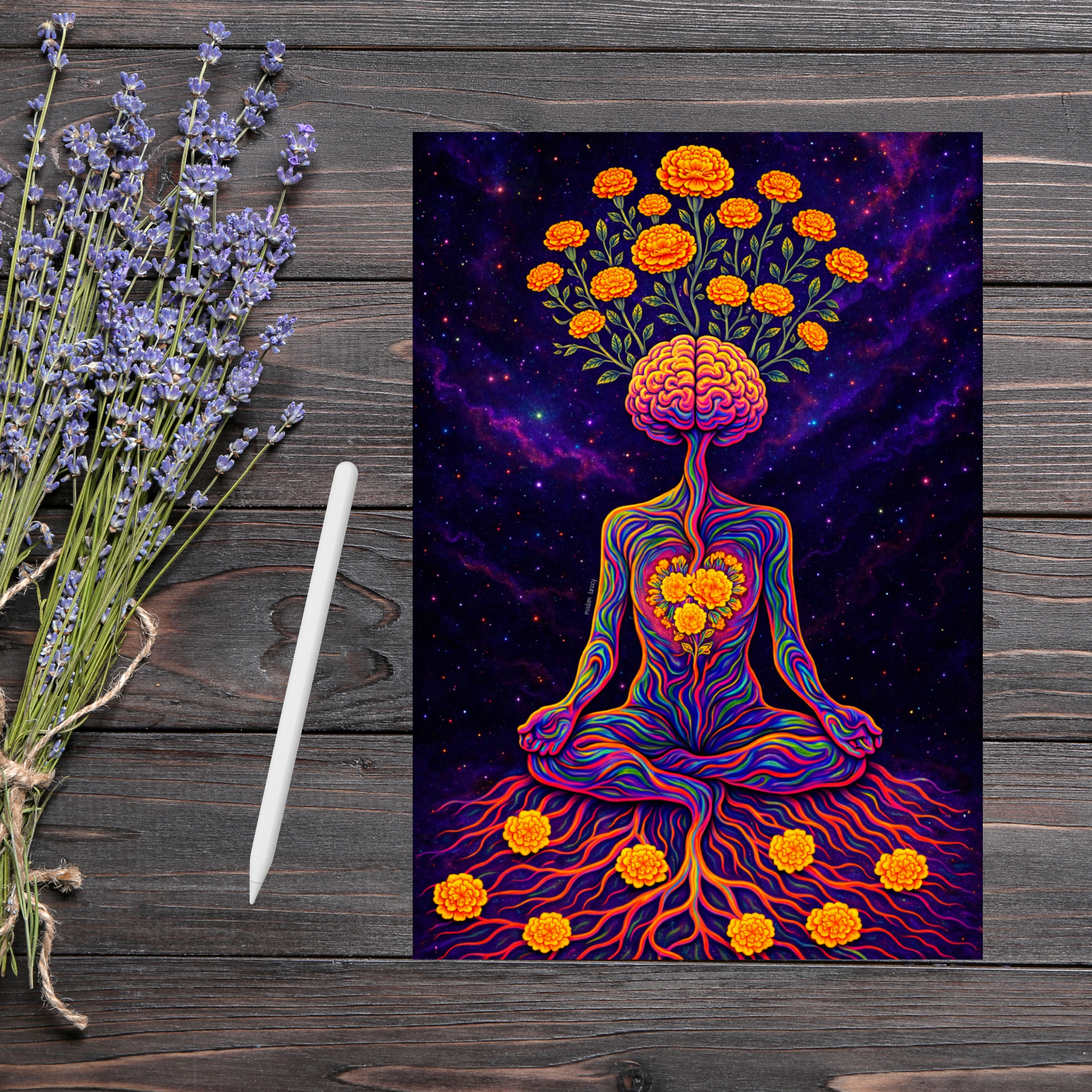 As Above, So Below. As Within, So Without. As the Universe. So The Soul. Art by Madam Lunacy - ART PRINT │Dreamscape Art Portal product thumbnail image As Above, So Below. As Within, So Without. As the Universe. So The Soul. Art by Madam Lunacy - ART PRINT │Dreamscape Art Portal product thumbnail image