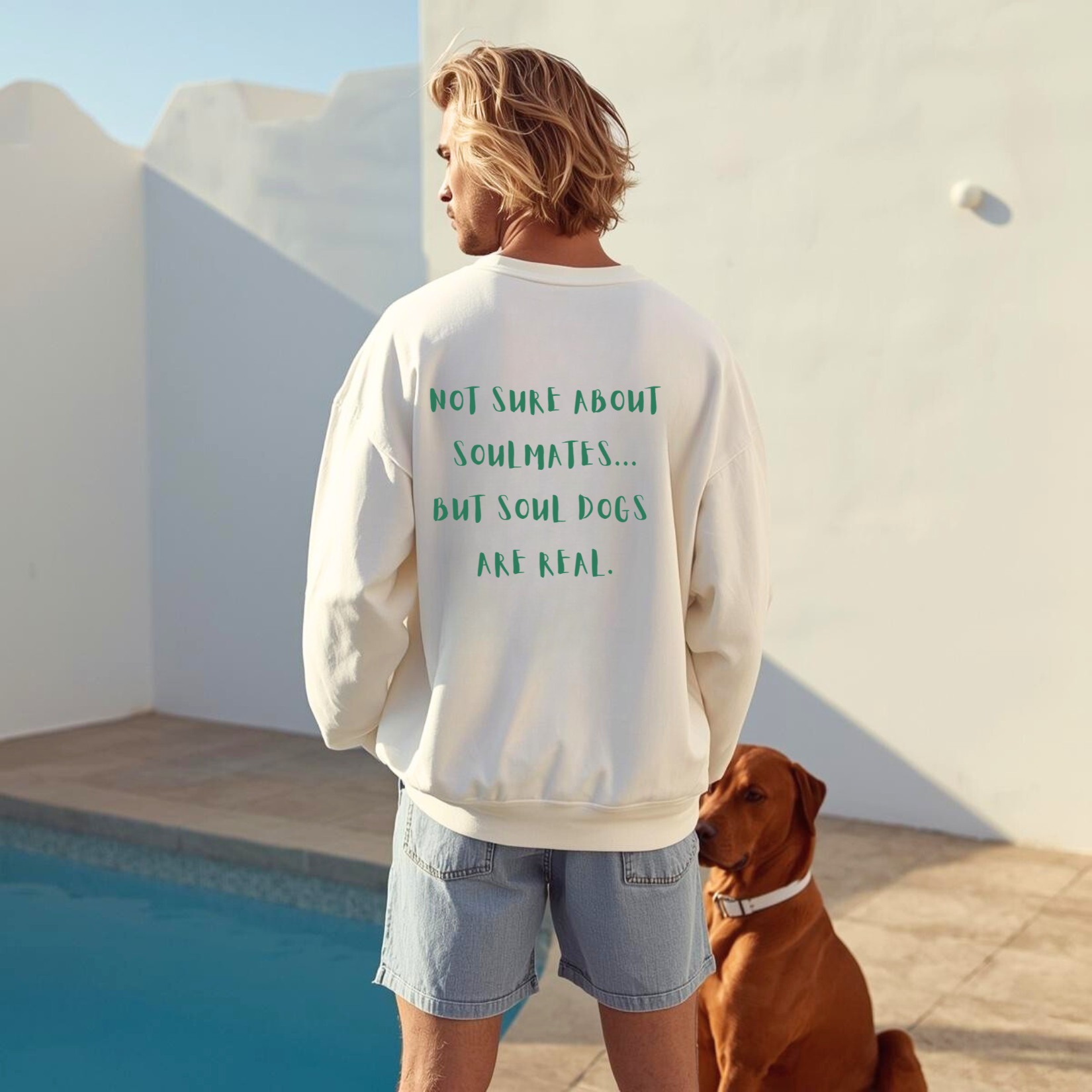 Soul Dogs Sweatshirt Unisex — "Not Sure About Soulmates... But Soul Dogs Are Real" Crewneck product thumbnail image Soul Dogs Sweatshirt Unisex — "Not Sure About Soulmates... But Soul Dogs Are Real" Crewneck product thumbnail image