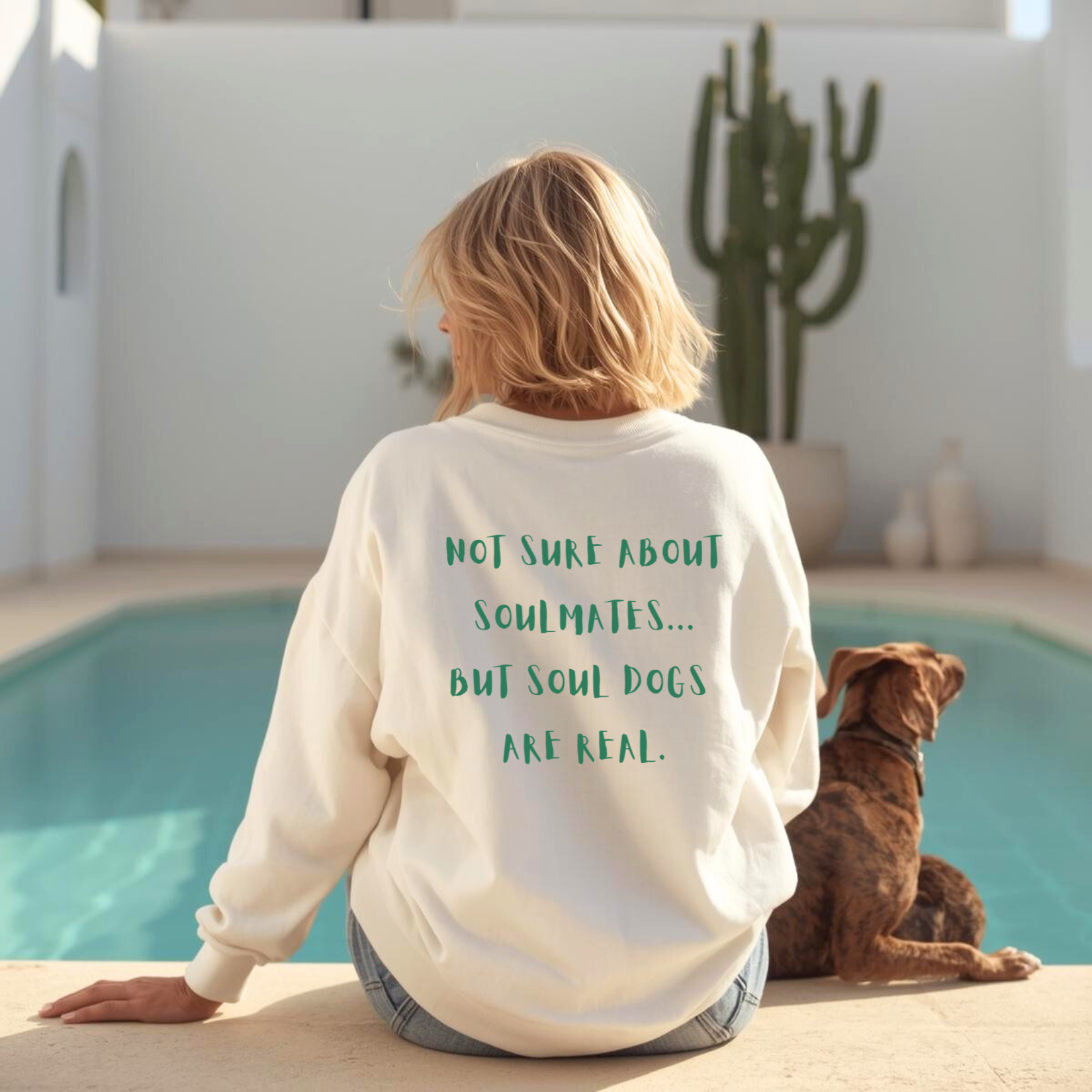 Soul Dogs Sweatshirt Unisex — "Not Sure About Soulmates... But Soul Dogs Are Real" Crewneck product thumbnail image Soul Dogs Sweatshirt Unisex — "Not Sure About Soulmates... But Soul Dogs Are Real" Crewneck product thumbnail image