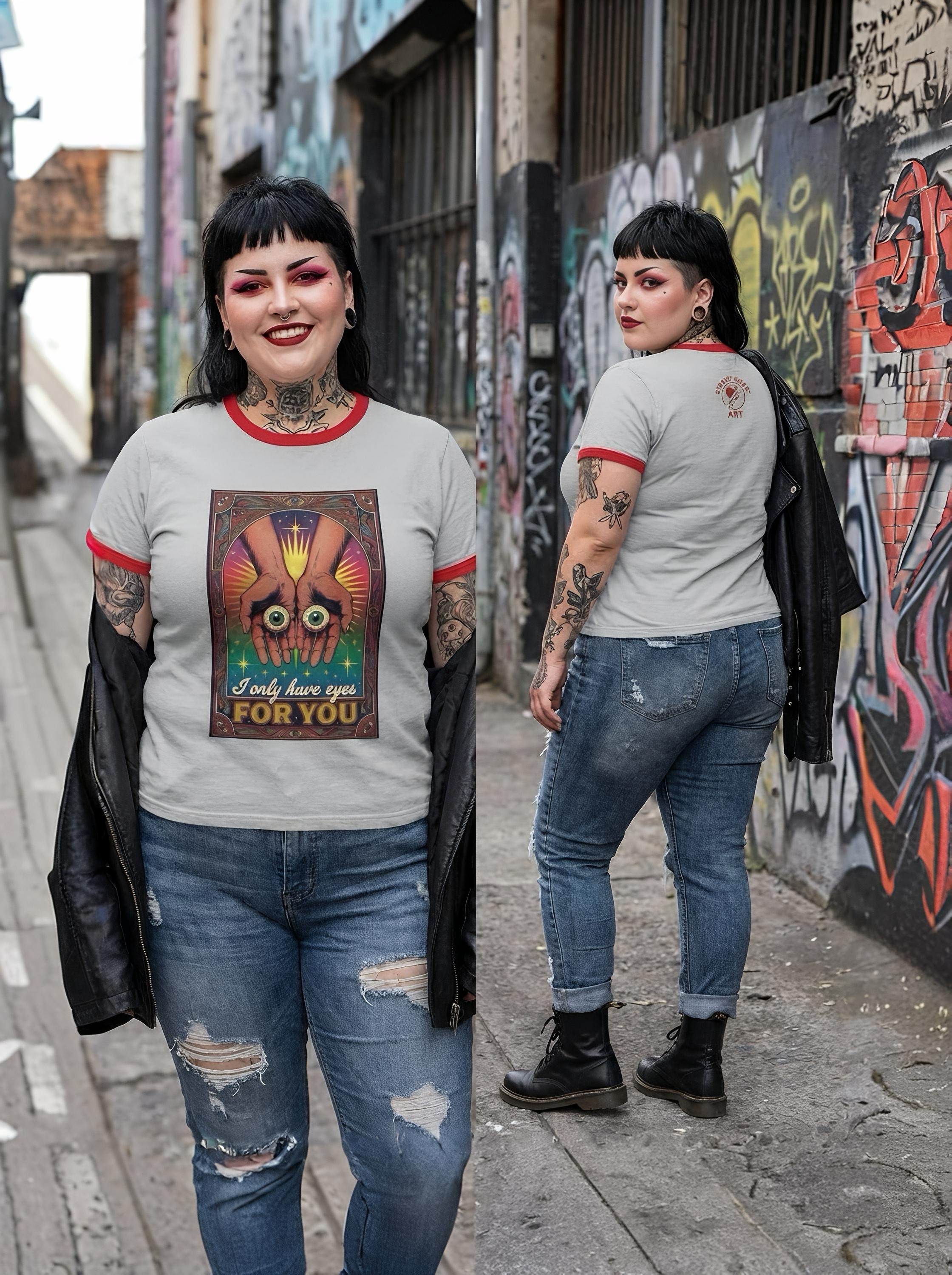 Retro 'Que Siga' Women's Ringer Tee — Vintage Love &amp; Longing Shirt