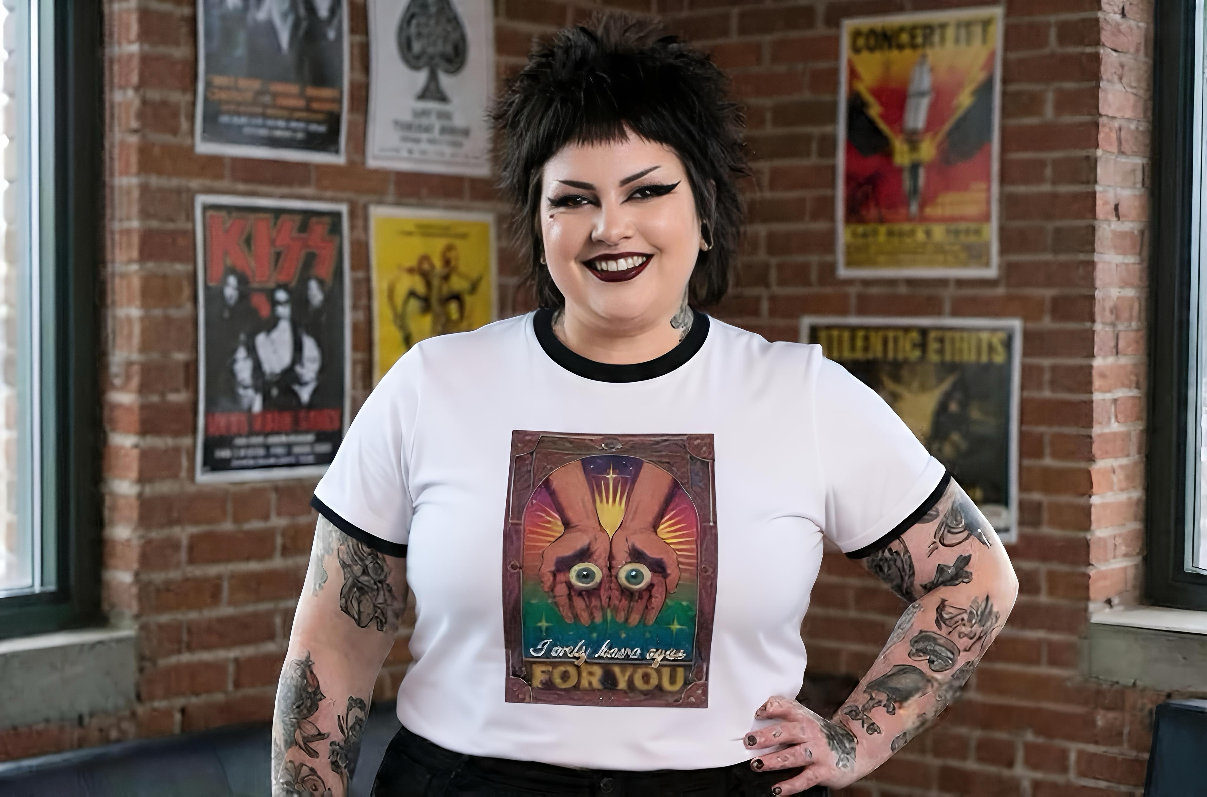 Retro 'Que Siga' Women's Ringer Tee — Vintage Love & Longing Shirt product thumbnail image Retro 'Que Siga' Women's Ringer Tee — Vintage Love & Longing Shirt product thumbnail image