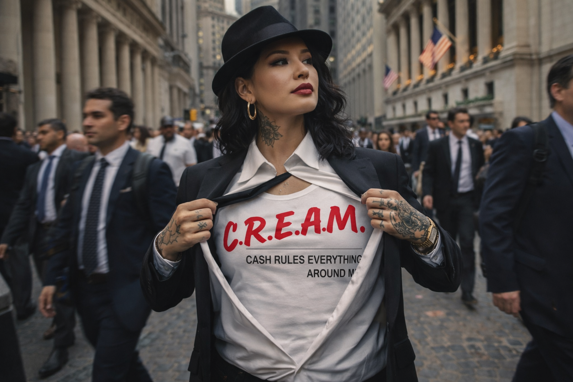 C.R.E.A.M. Tee – Same Rules, Different Players | NYC Street x Corporate Hustle Shirt product thumbnail image C.R.E.A.M. Tee – Same Rules, Different Players | NYC Street x Corporate Hustle Shirt product thumbnail image