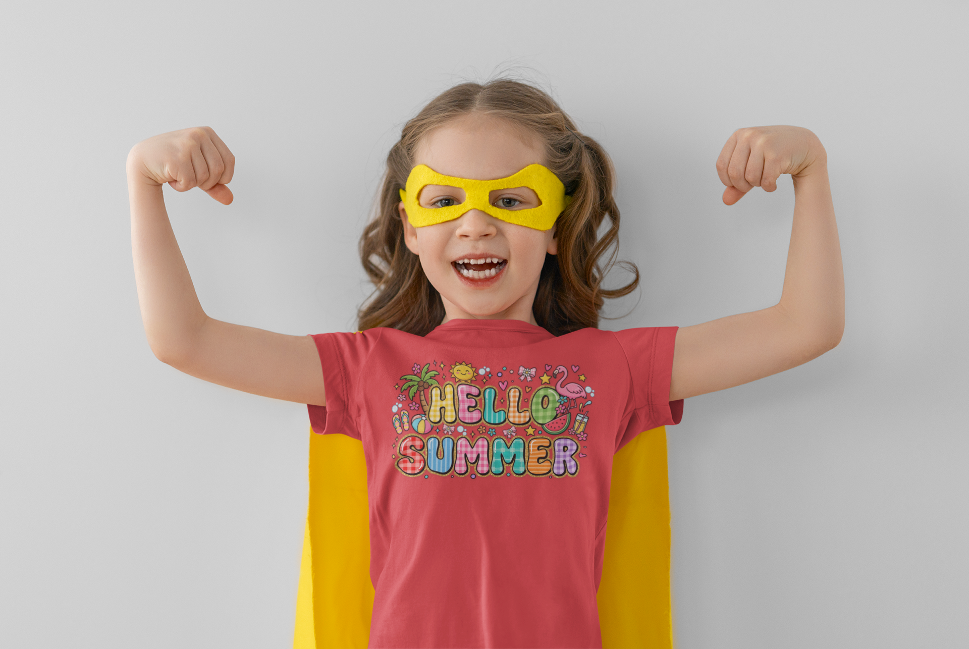 Hello Summer Toddler T-Shirt, Cute Summer Shirt for Toddlers, Beach Vacation Kids Tee, Flamingo Sunshine Shirt, Girls Summer Outfit, Tropical Toddler Tee product thumbnail image
