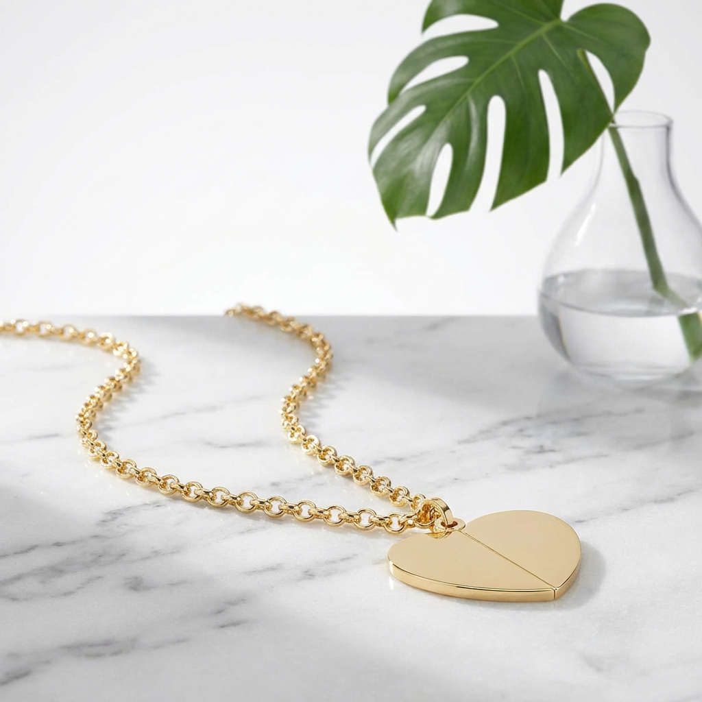 Hidden Message Heart Necklace - I Am Whole product thumbnail image Hidden Message Heart Necklace - I Am Whole product thumbnail image