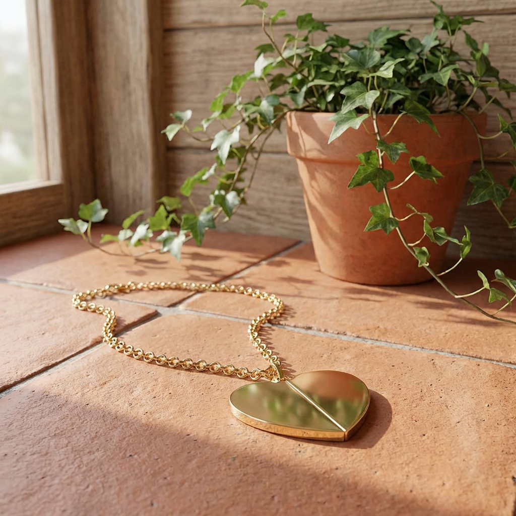 Hidden Message Heart Necklace - I Am Worthy product thumbnail image