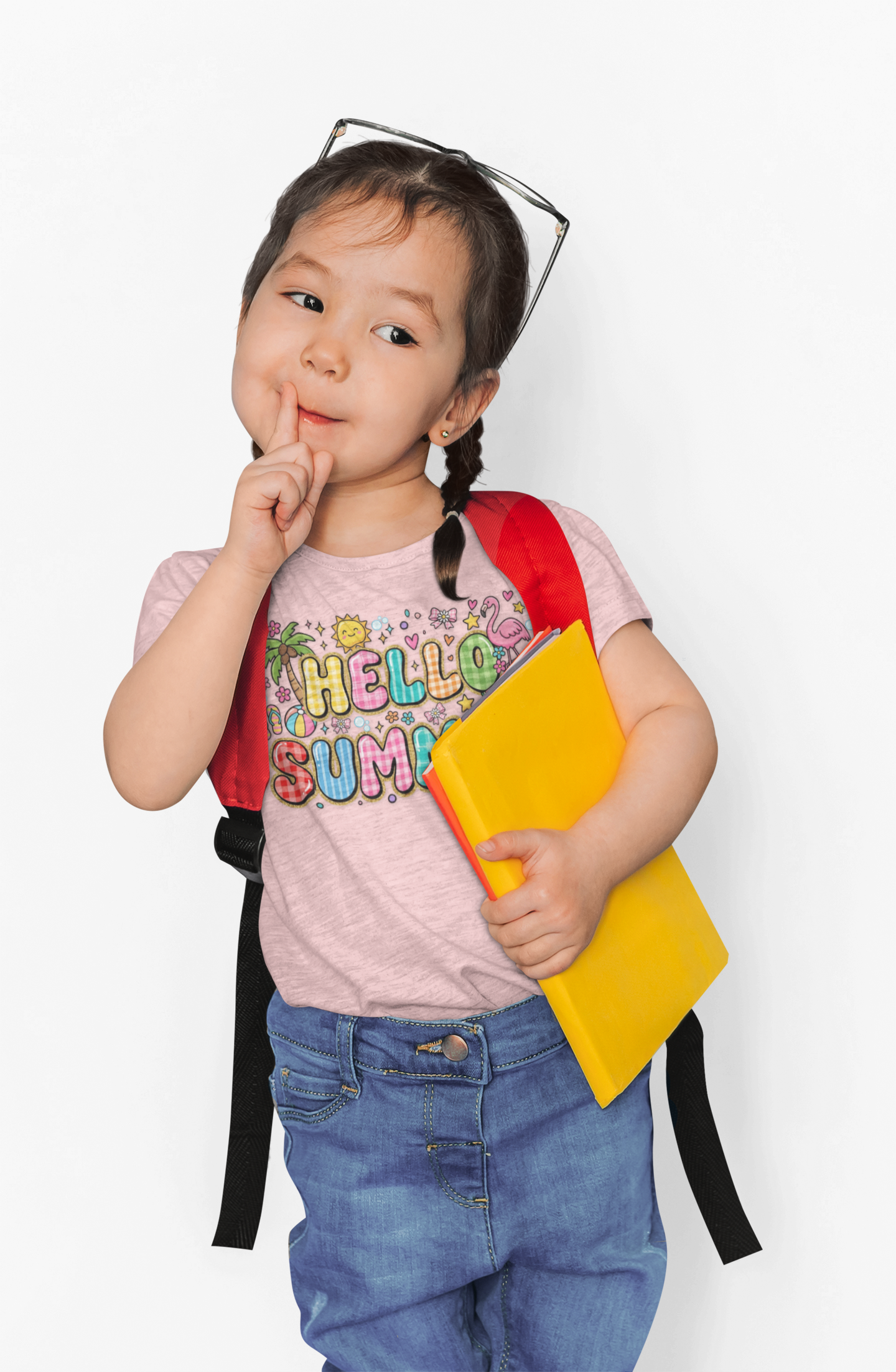 Hello Summer Toddler T-Shirt, Cute Summer Shirt for Toddlers, Beach Vacation Kids Tee, Flamingo Sunshine Shirt, Girls Summer Outfit, Tropical Toddler Tee product thumbnail image