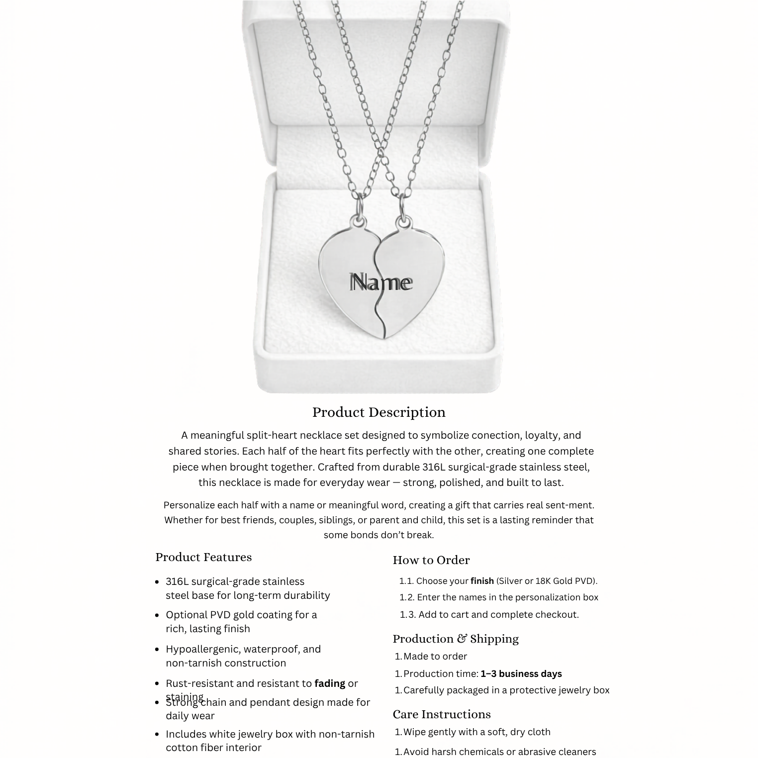 Heart Cutout Necklace | Personalized Pendant FS™ product thumbnail image