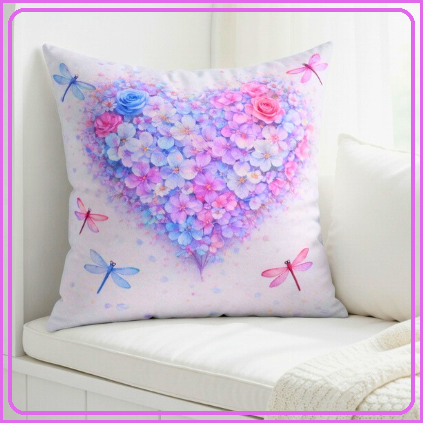 Dragonfly Pillow | Dragonfly Cushions | Pillow with Dragonflies