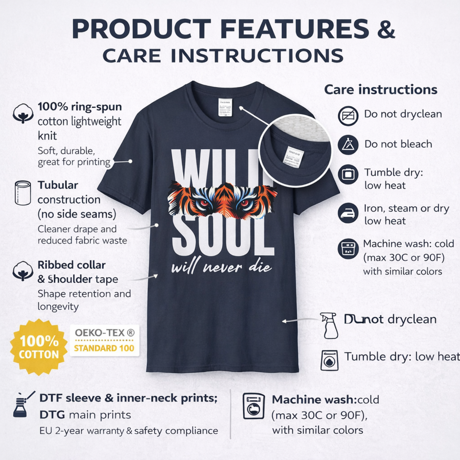 Wild Tiger Graphic Tee - Unisex FS™ product thumbnail image Wild Tiger Graphic Tee - Unisex FS™ product thumbnail image