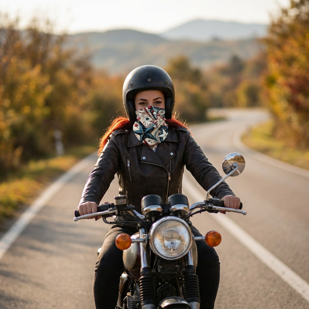 Patriotic Stars Neck Gaiter — Red White & Blue Lightweight Face Mask product thumbnail image Patriotic Stars Neck Gaiter — Red White & Blue Lightweight Face Mask product thumbnail image